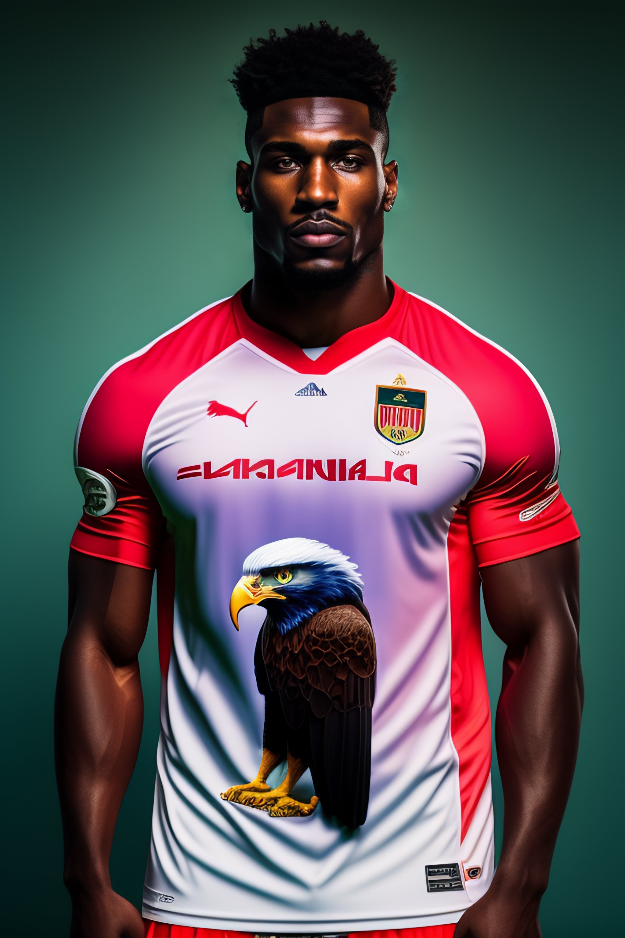 Lexica - Eagle football player with t-shirt of Palermo football club