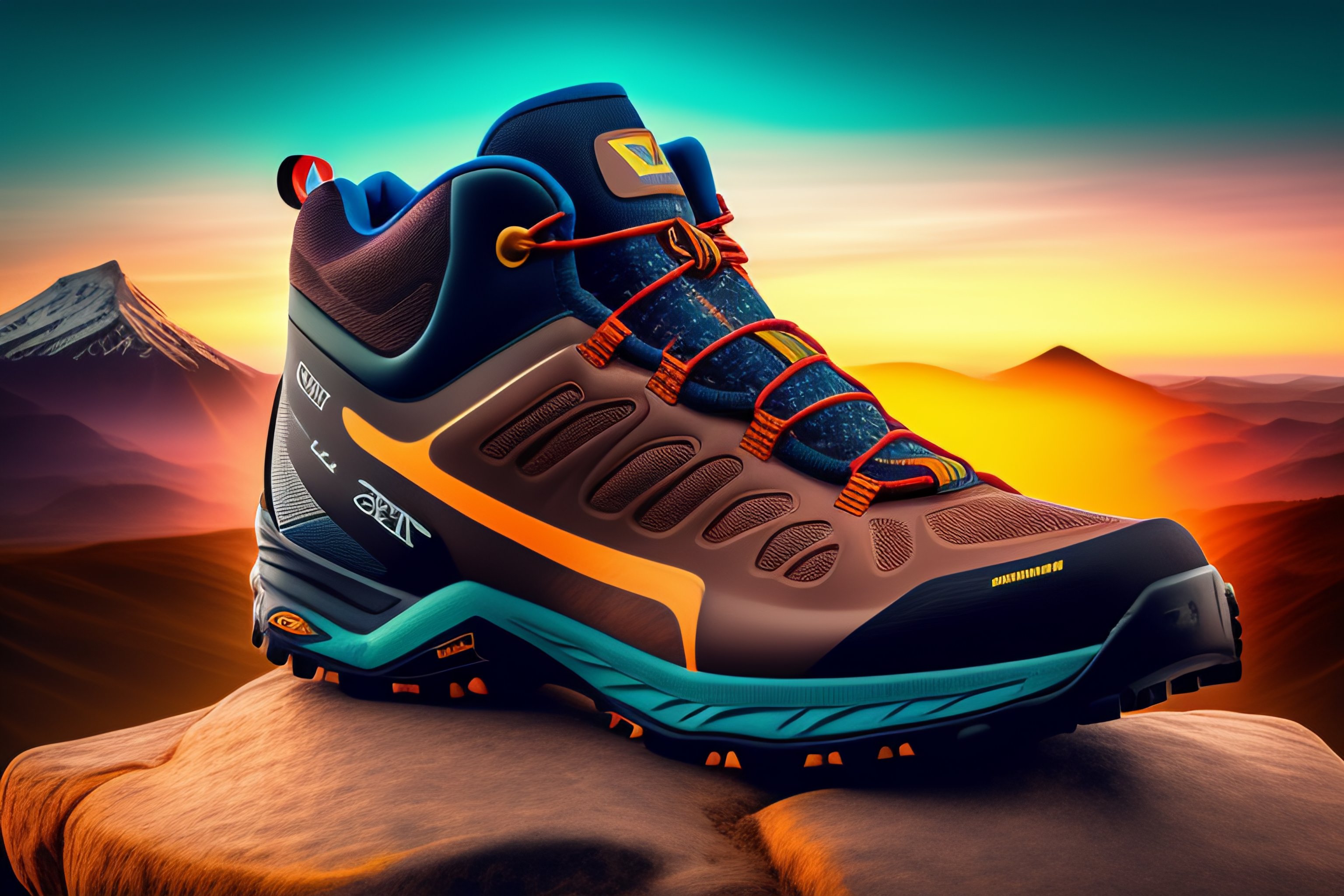 Lexica Adventure, shoe, Mountain, Sunset