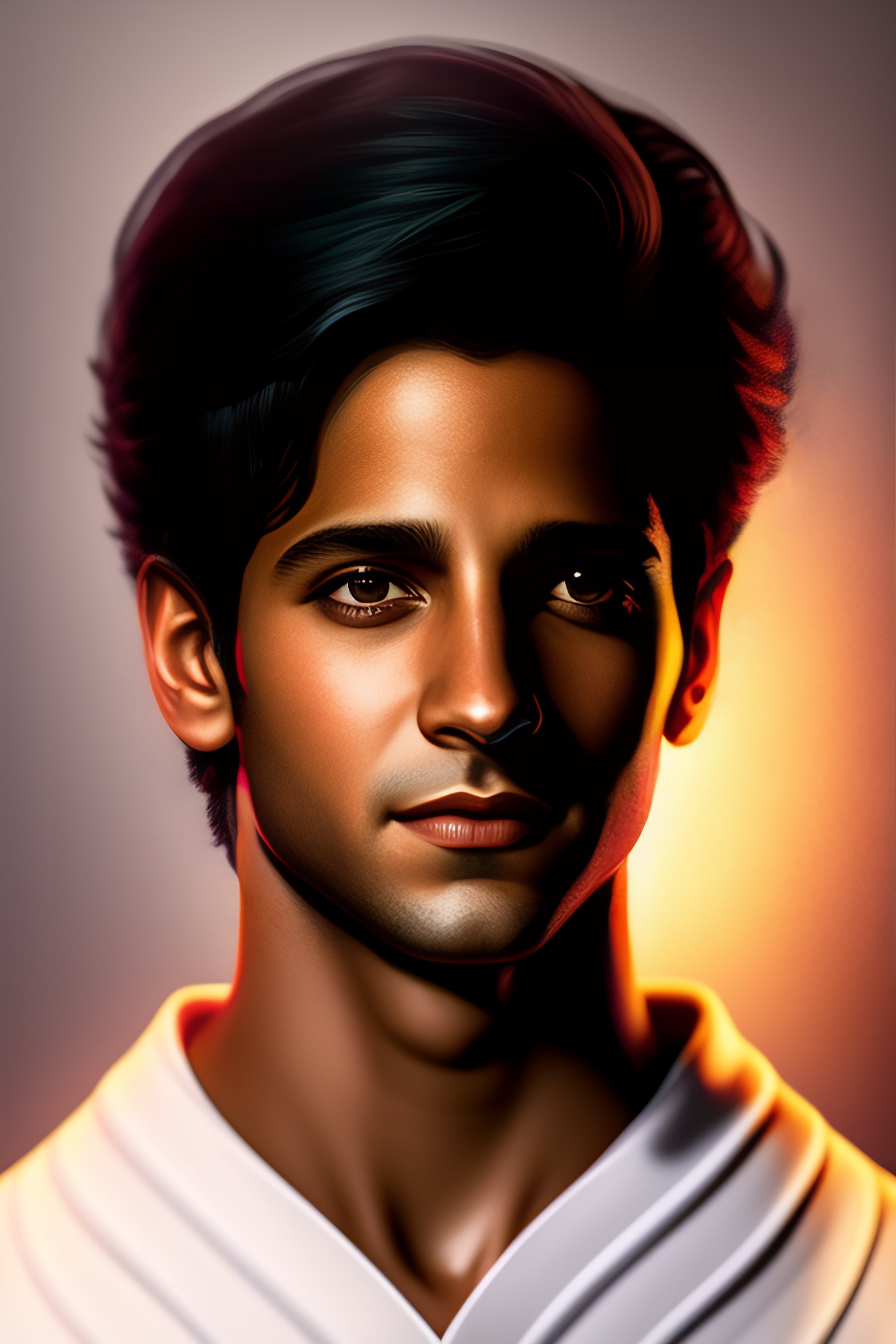 Lexica - A Black background portrait of Daniel LaRusso In style of ...