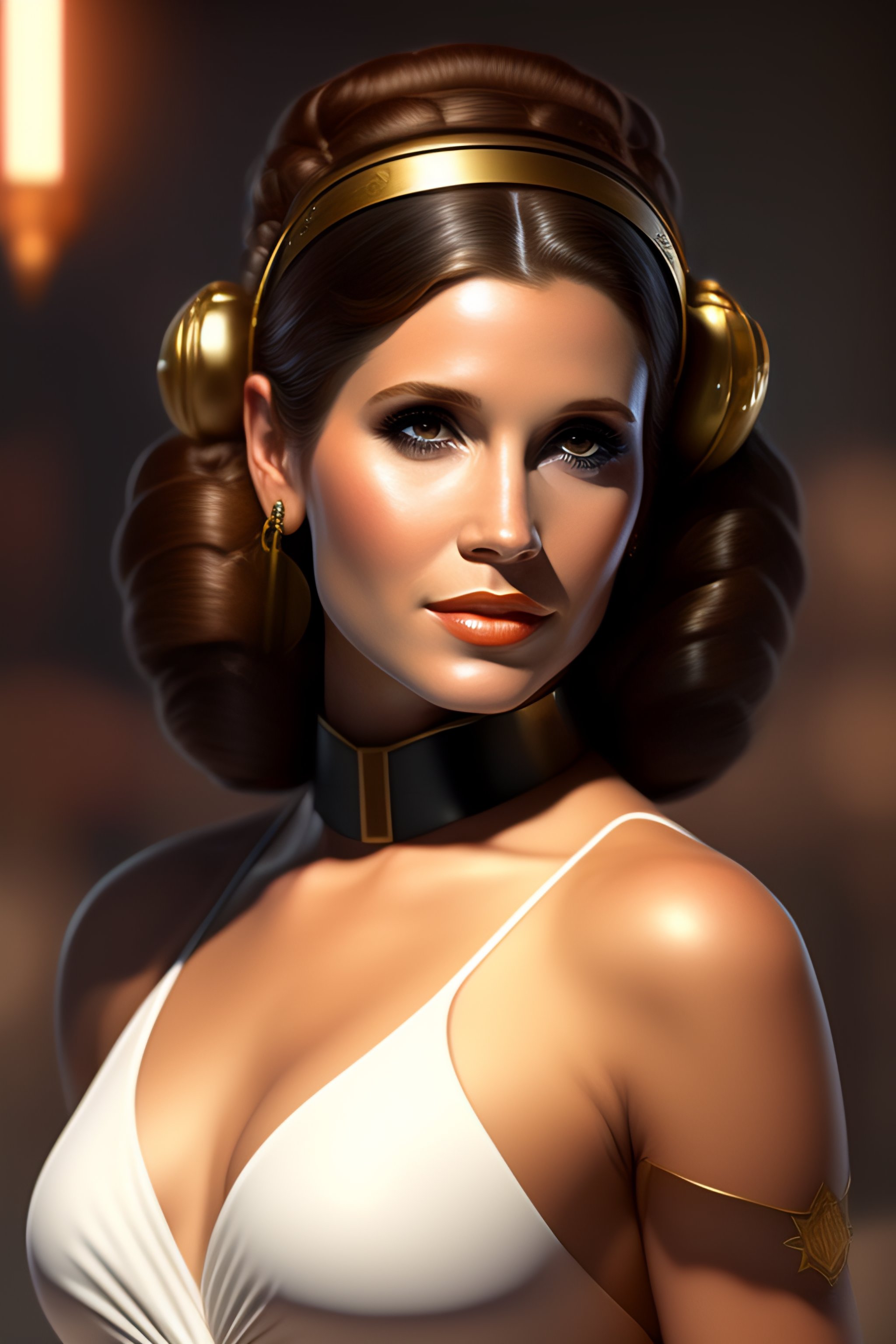 Lexica - Bikini, young Carrie Fisher as Princess Leia, anatomy, bathed in  light, highly detailed, photorealistic, artstation, smooth, sharp focus,  il...