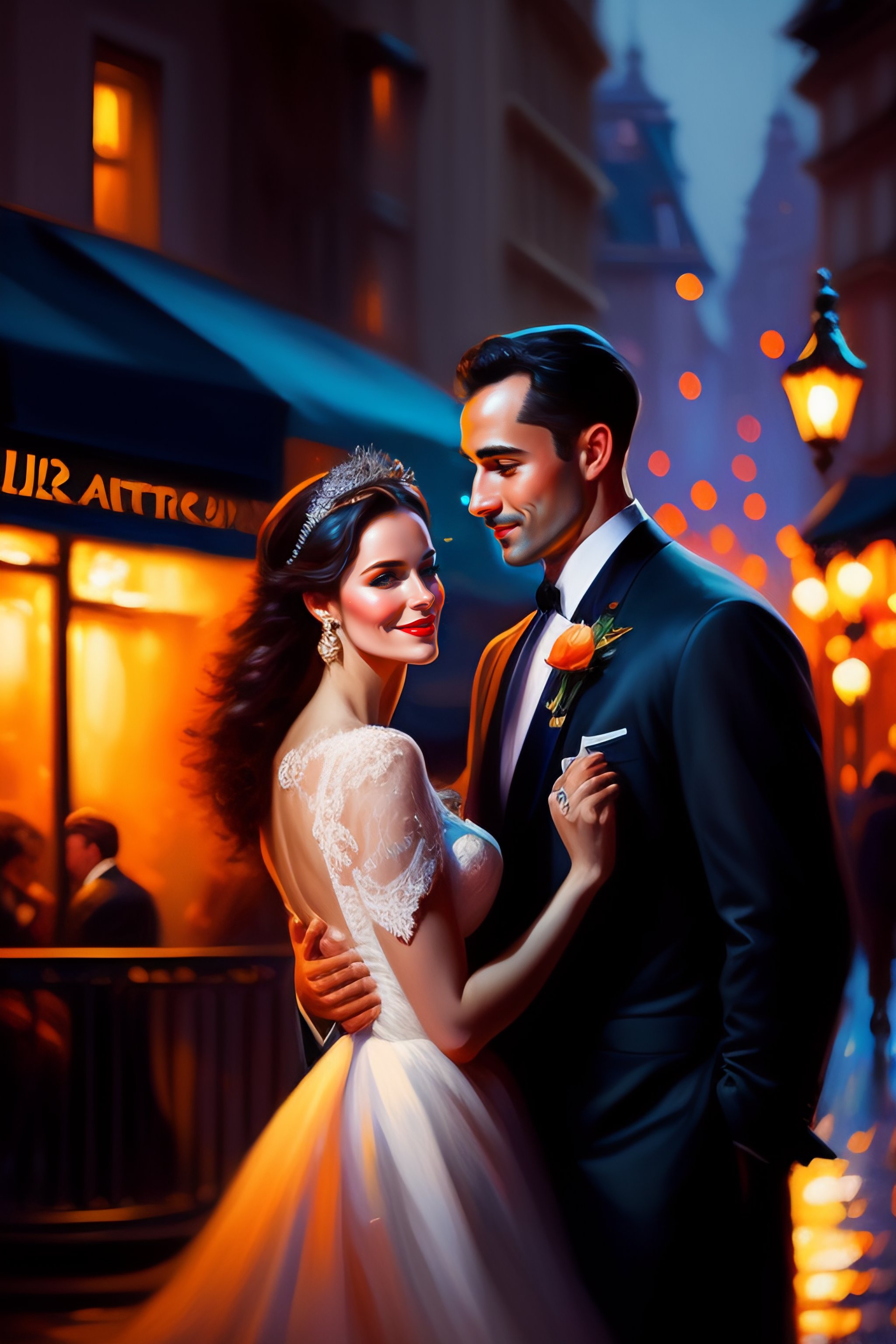 Lexica Aesthetic! stunning portrait of a dancing couple in a serene