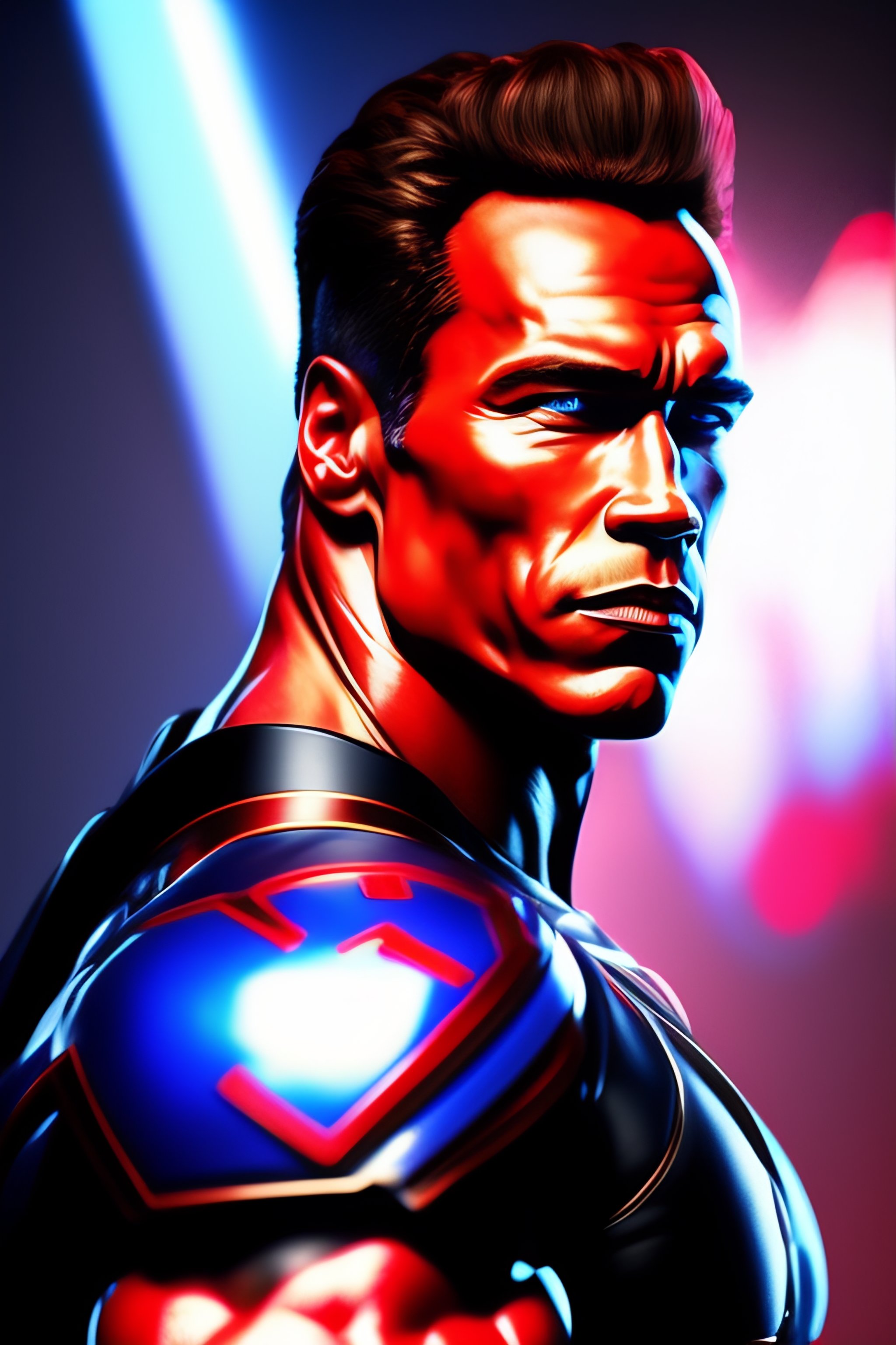 Lexica - Highly detailed portrait of arnold schwarzenegger , cyborg ...