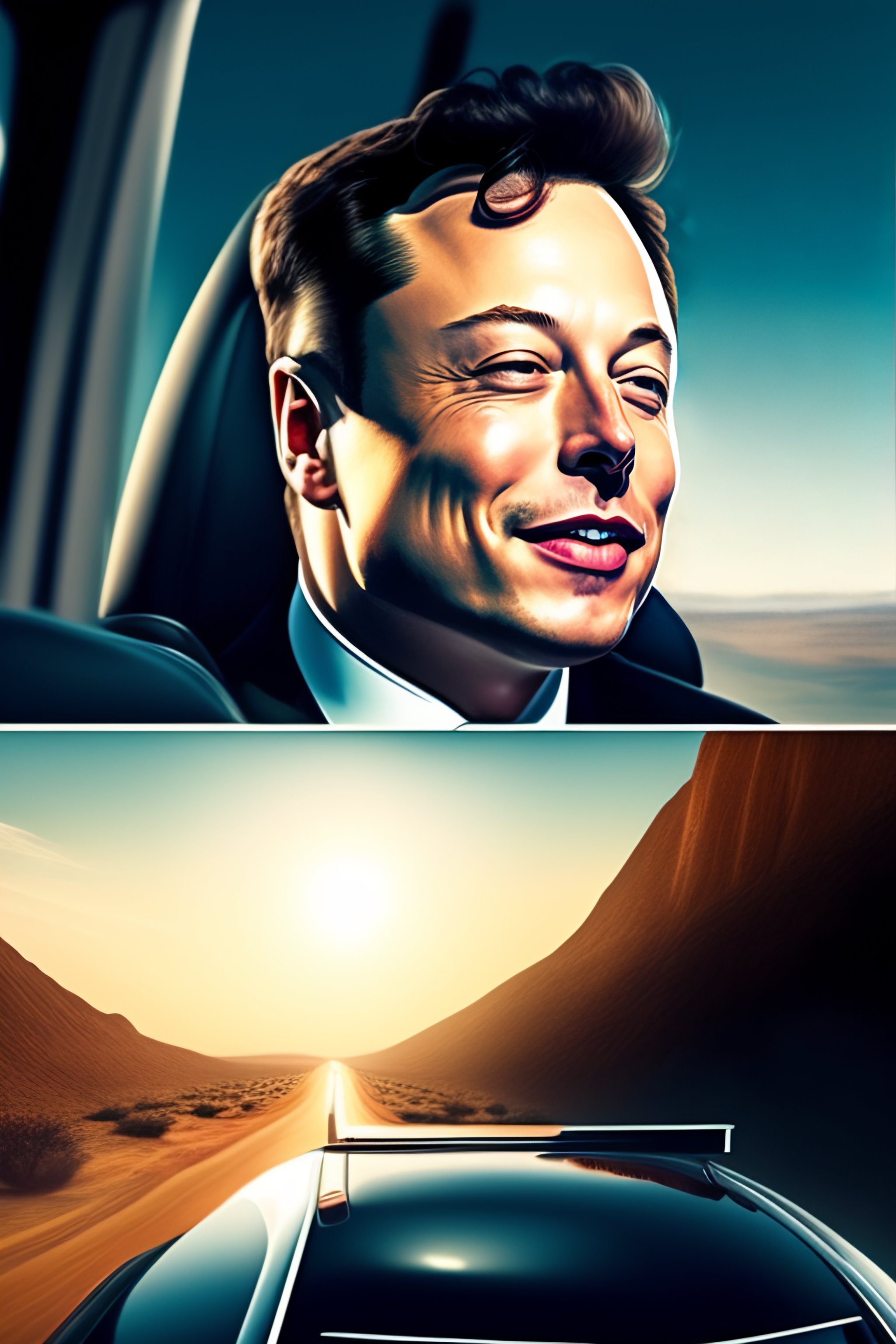 Lexica - Elon Musk Conduciendo Un Carro De Bueyes