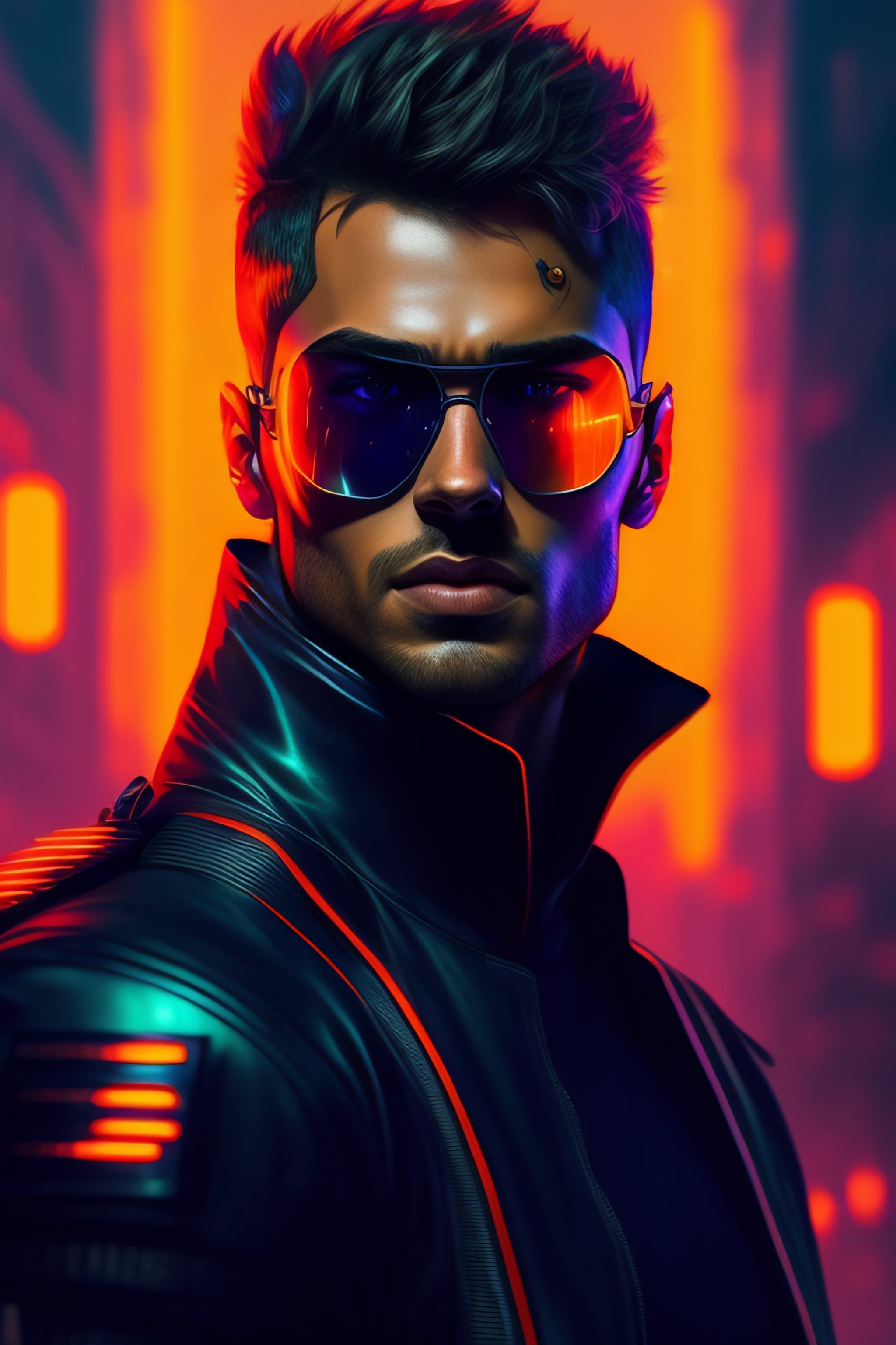 Lexica - Theo james as cyclops , cyberpunk futuristic neon. by ismail ...