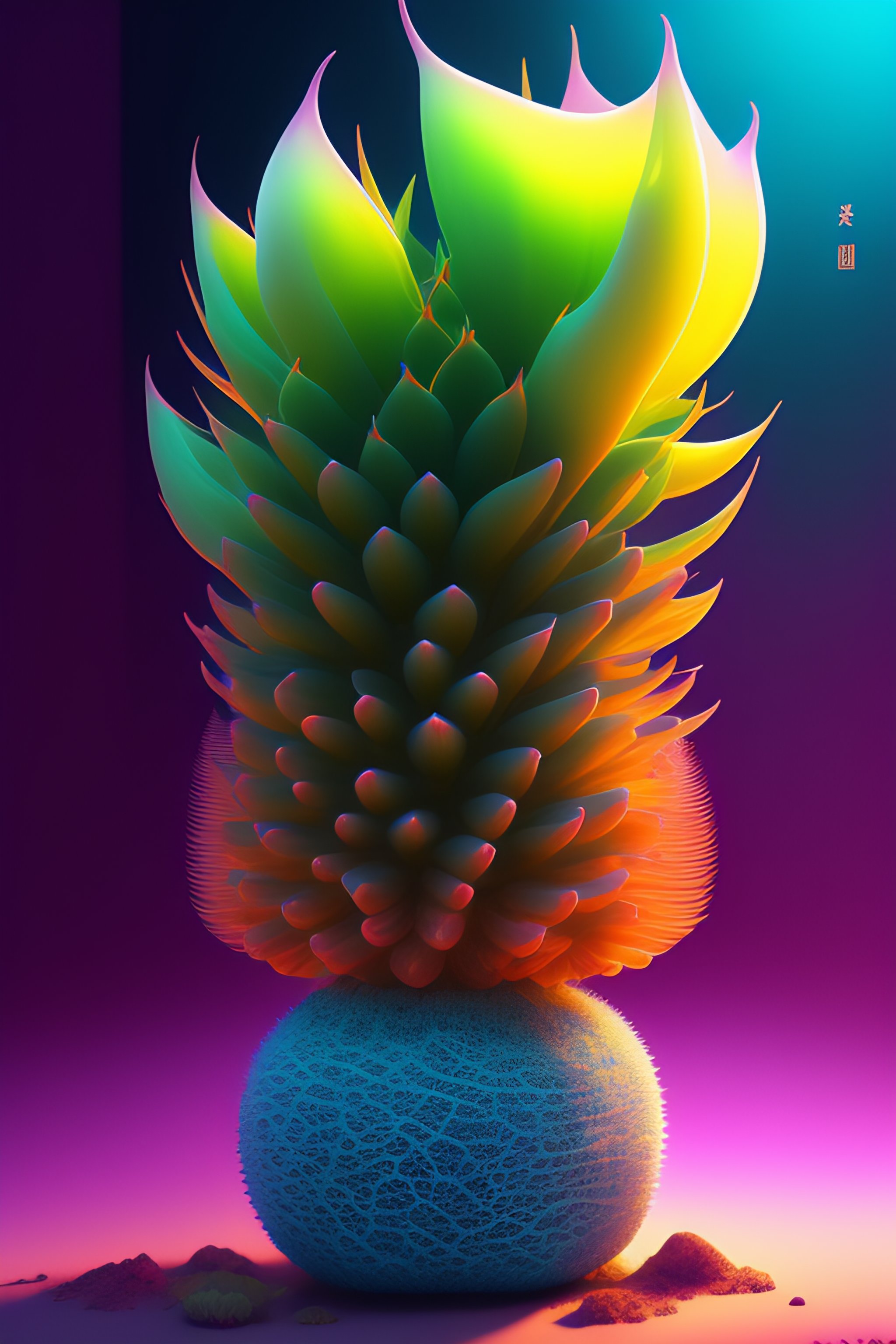 Graphic of Roots Cactus Sushi Cristal Smurf Ghost Creature Animal Sushi  Cristal Very Big Eye Roots Cactus Elemental Flush of Force Nature Micro  World Fluo Fishscale Behance Hd by Jesper Ejs · Creative Fabrica