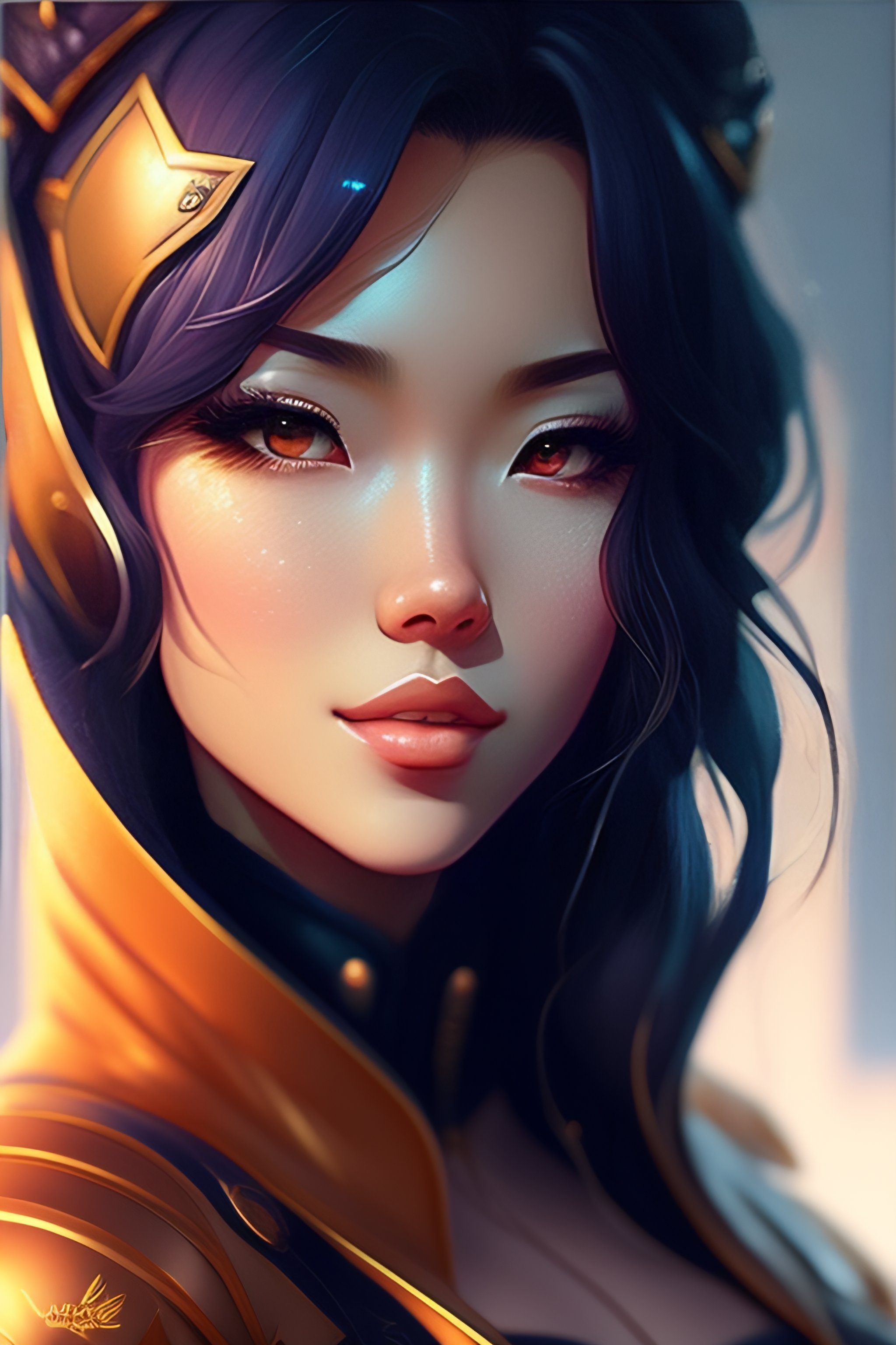 Lexica - Close-up ,a Portrait Of Wlop, Art By Lois Van Baarle And Loish 