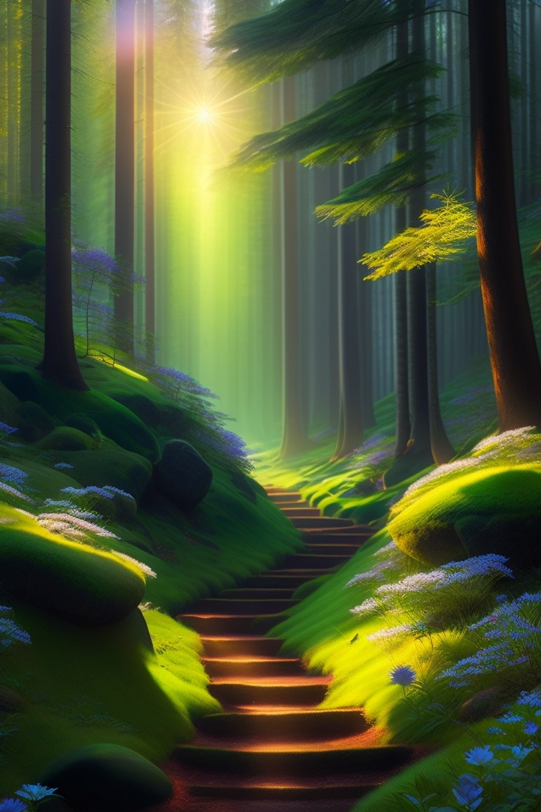 Lexica   Step Into The Enchanting Realm Of A Mystical Forest With This