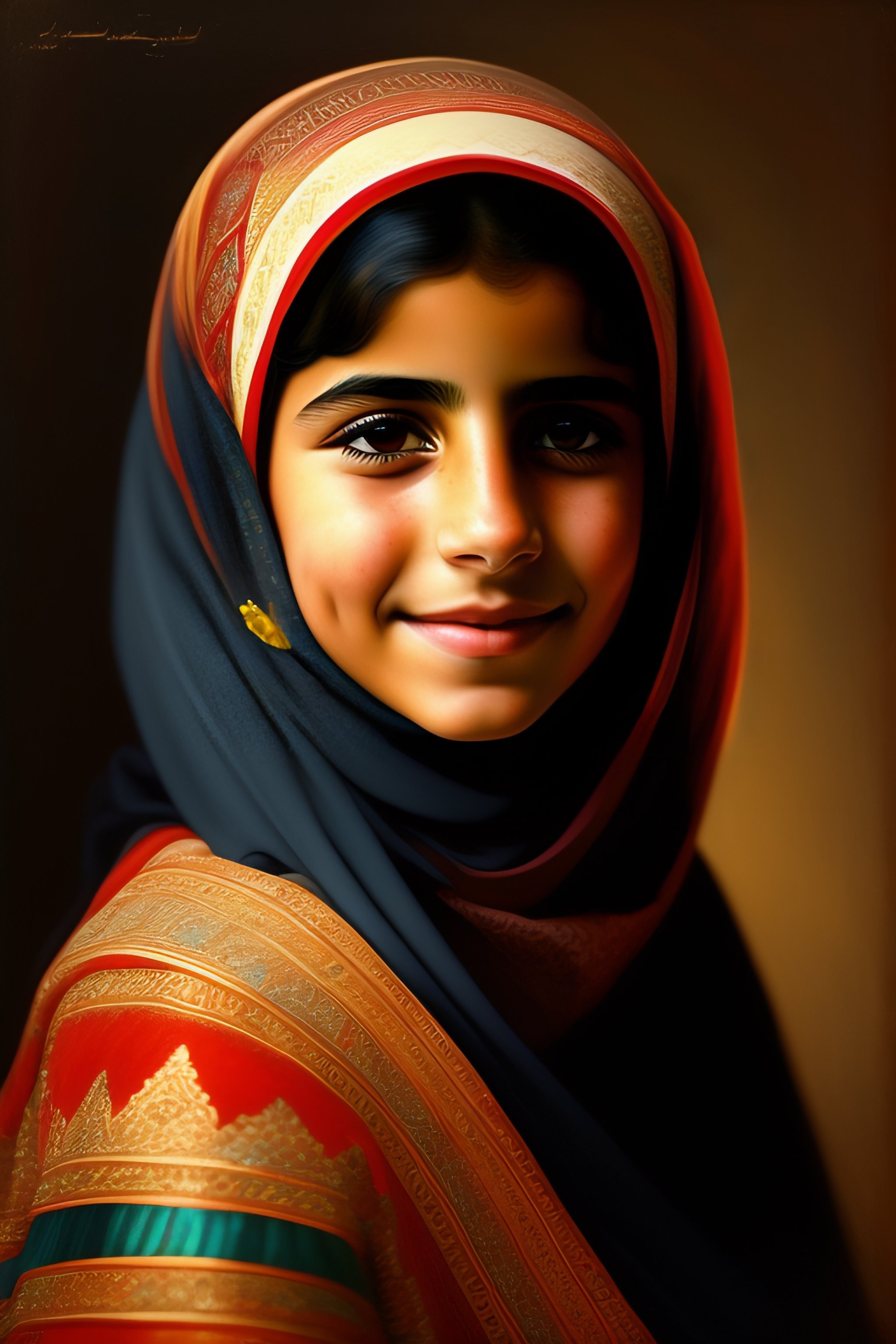 Lexica - An Arabic girl with a veil