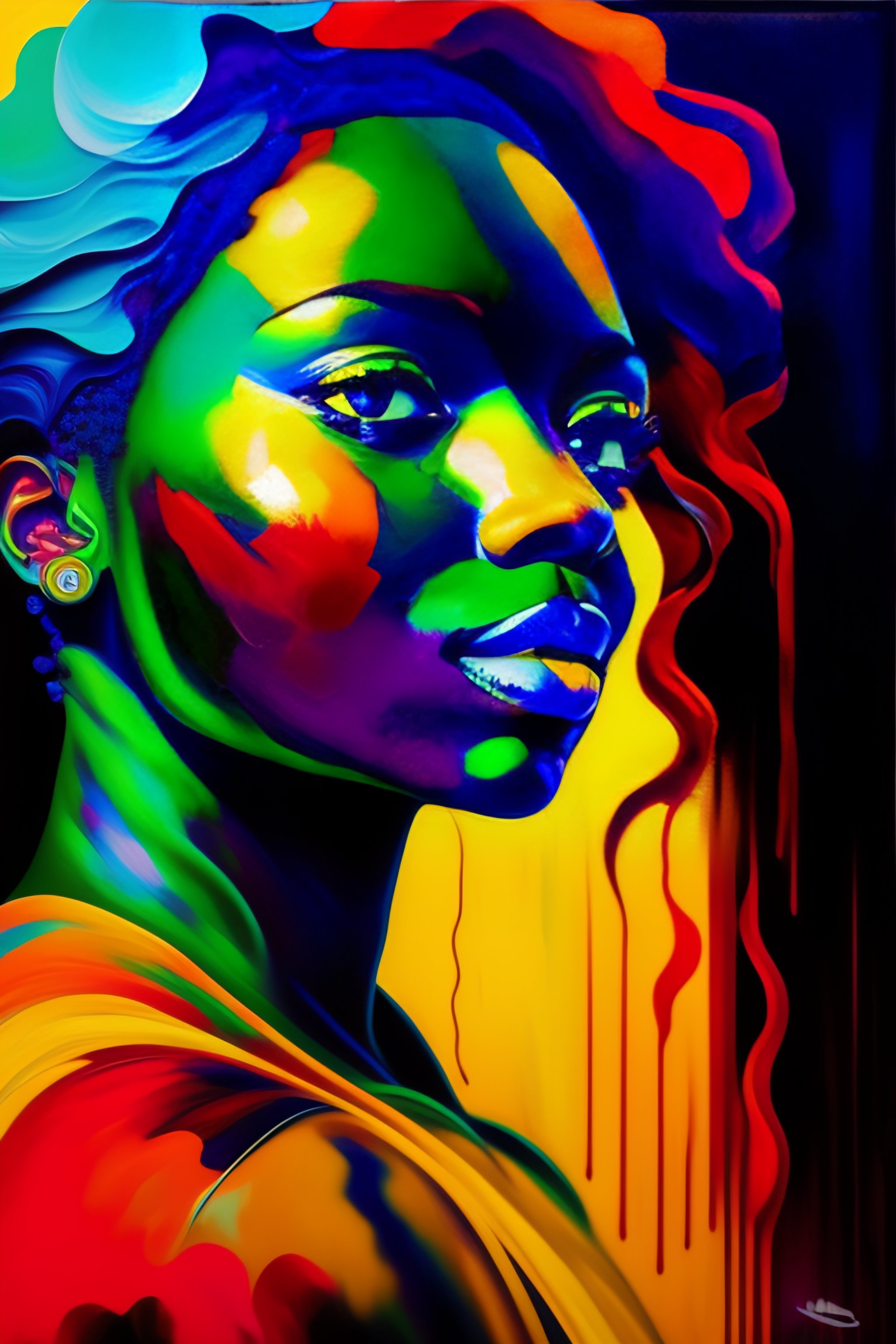 Lexica - Marcus Garvey, vibrant colors, palette knife oil painting ...