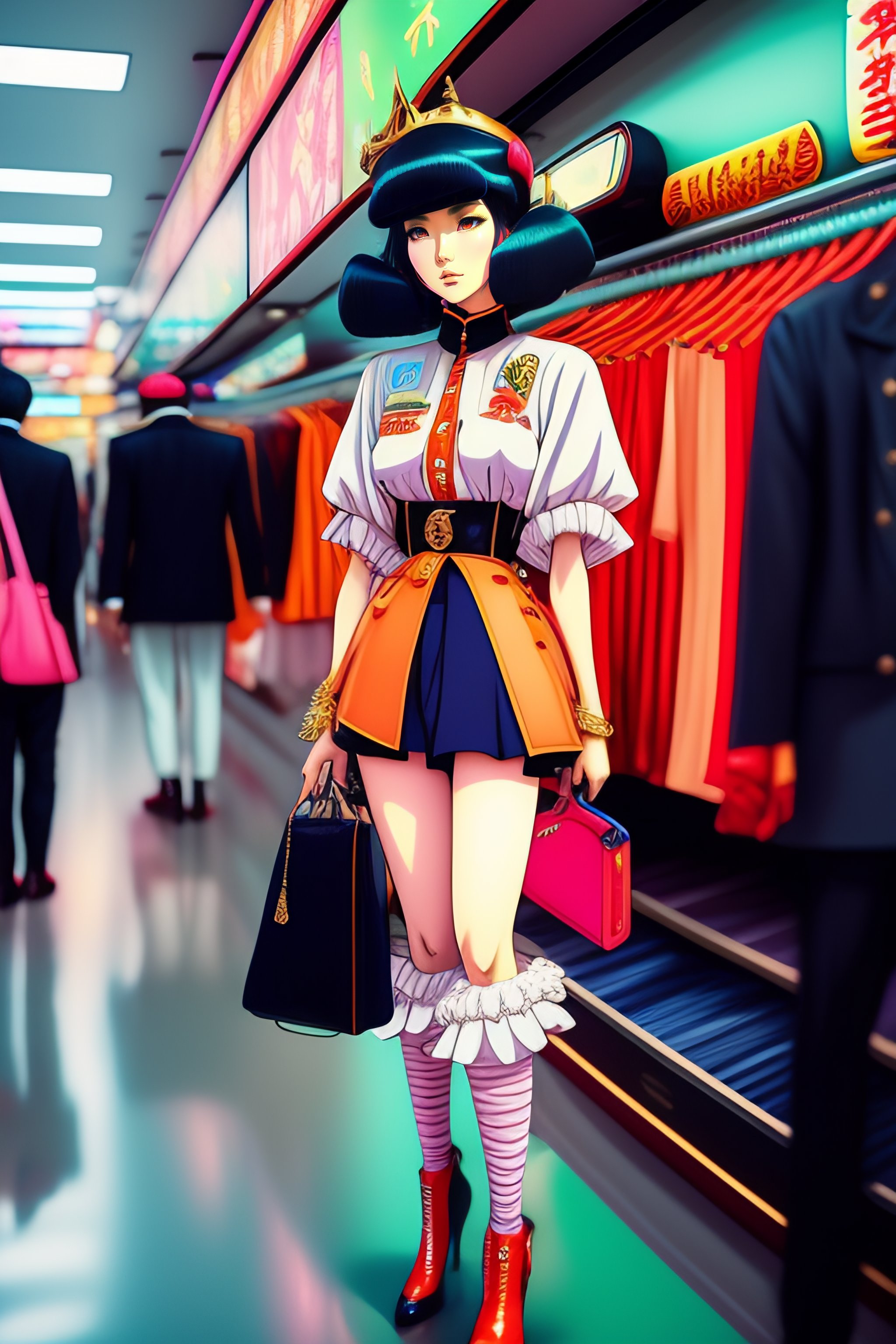Lexica - Stylish haute couture outfit in the style of 90's vintage ...