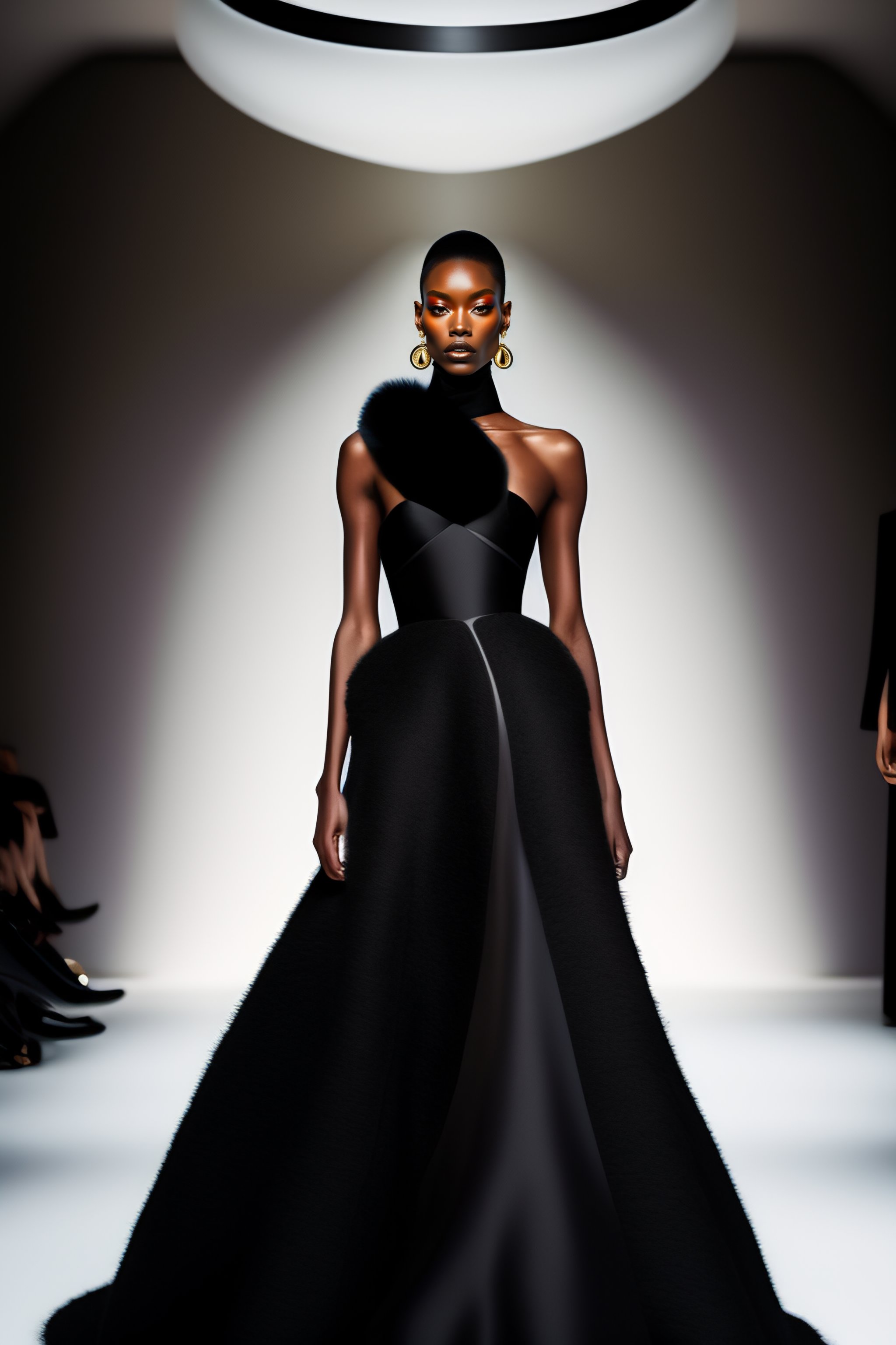 Lexica - A hyper-realistic haute couture model wearing a balenciaga ...