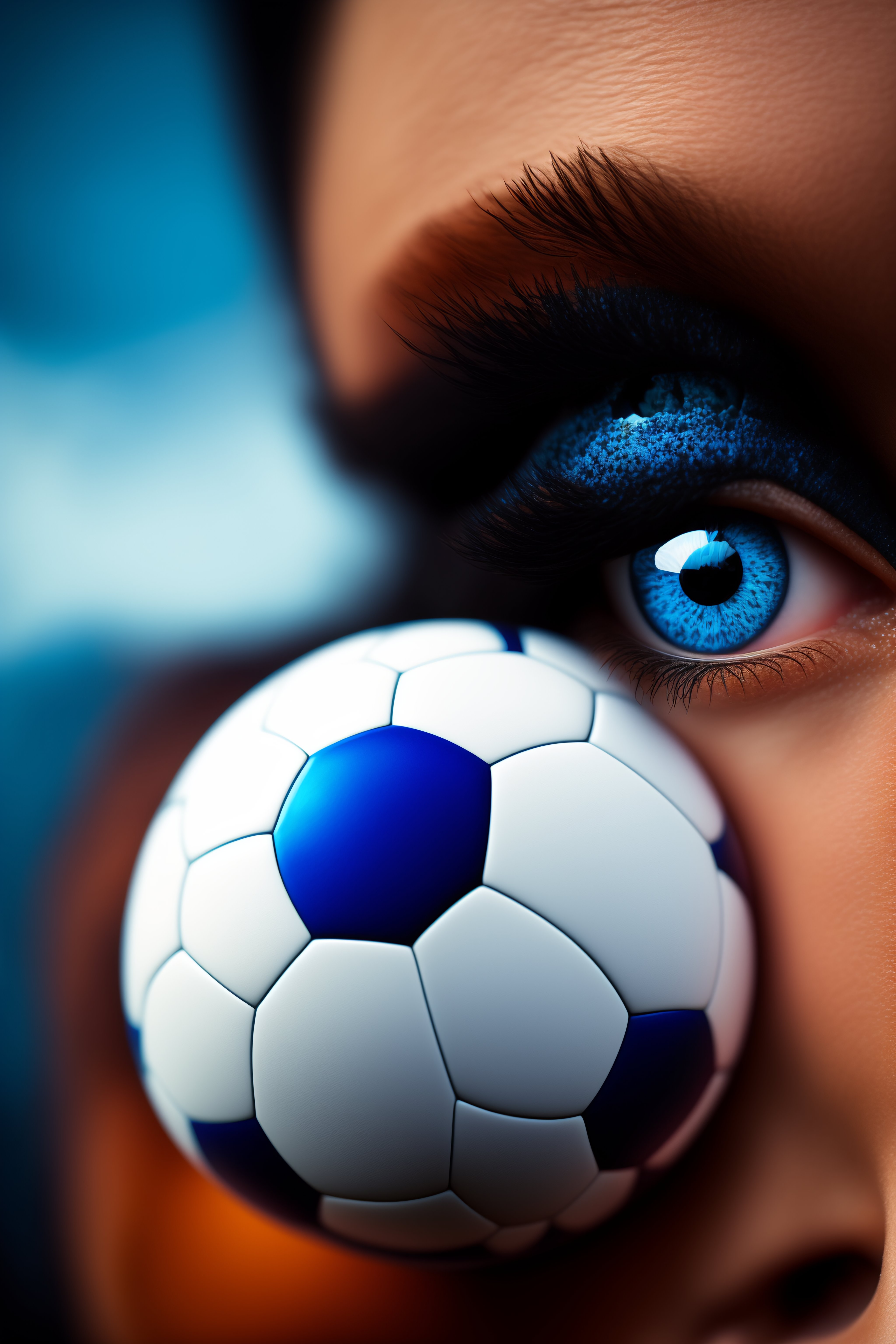 Lexica Blue eye soccer ball