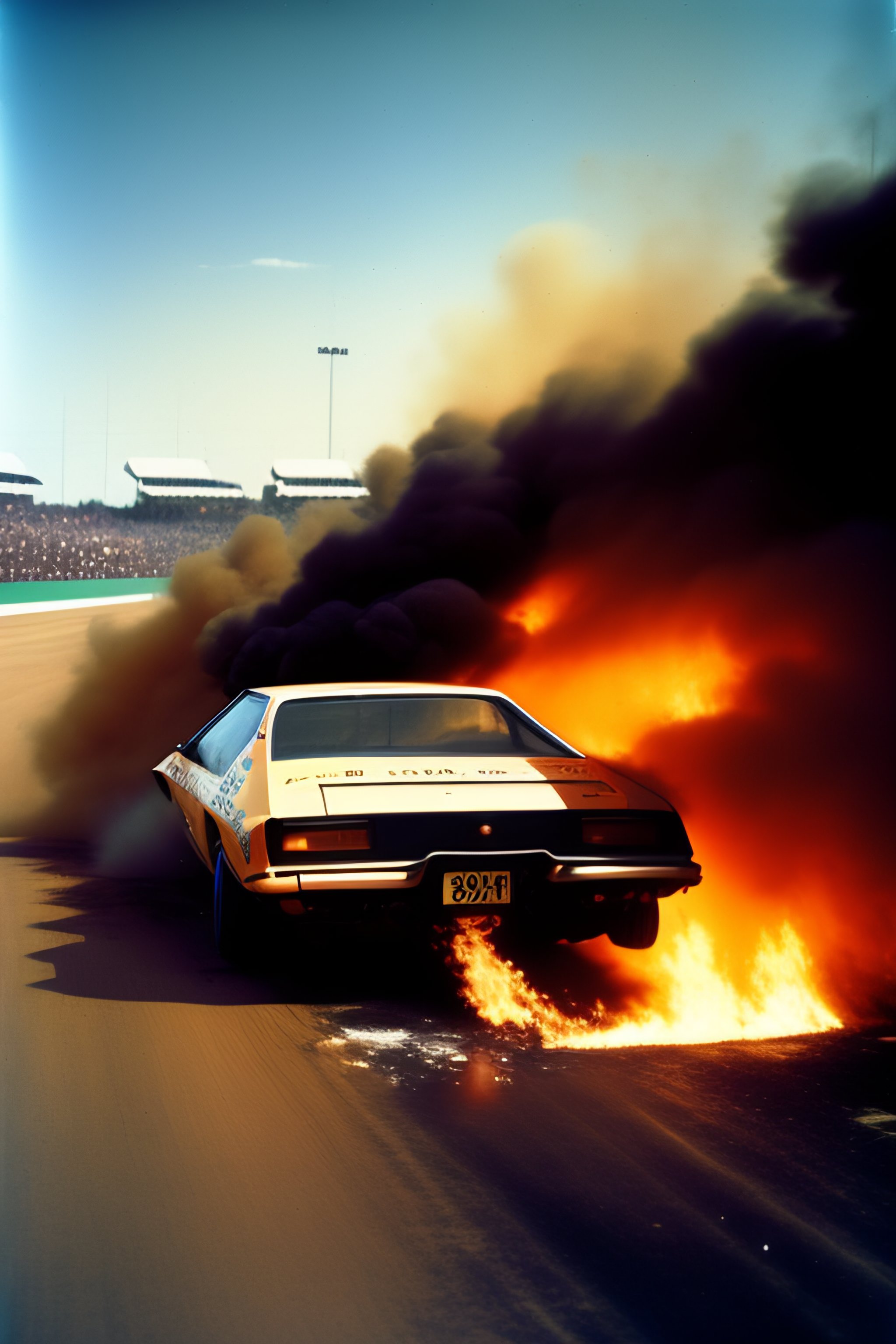 Lexica - Stock car racing fiery crash 1983
