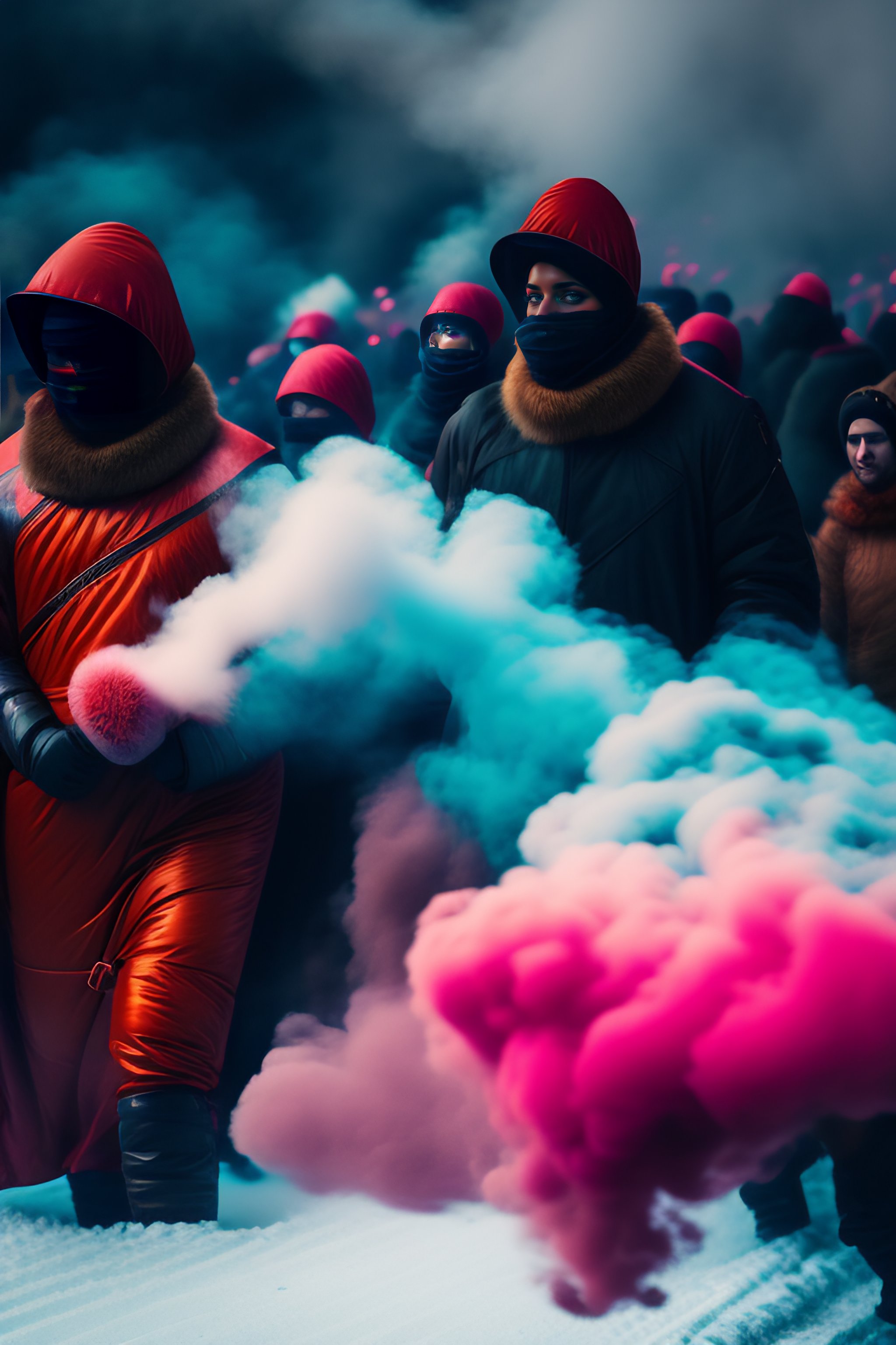 Lexica - Ultra hd retrofuturistic cold wave party, amazing costumes ...