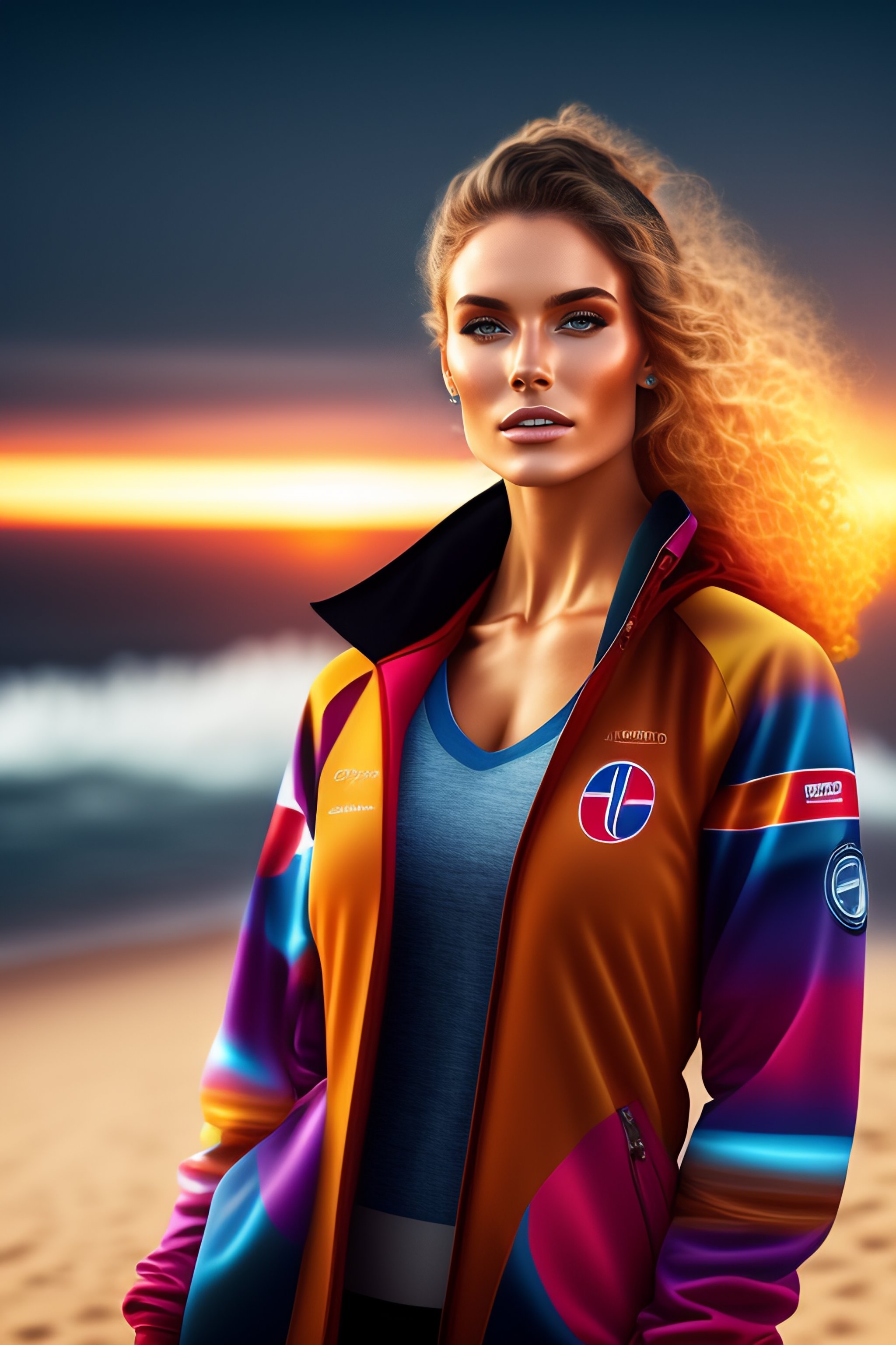 Lexica Women model, casual sport , elements in clothes, constructive