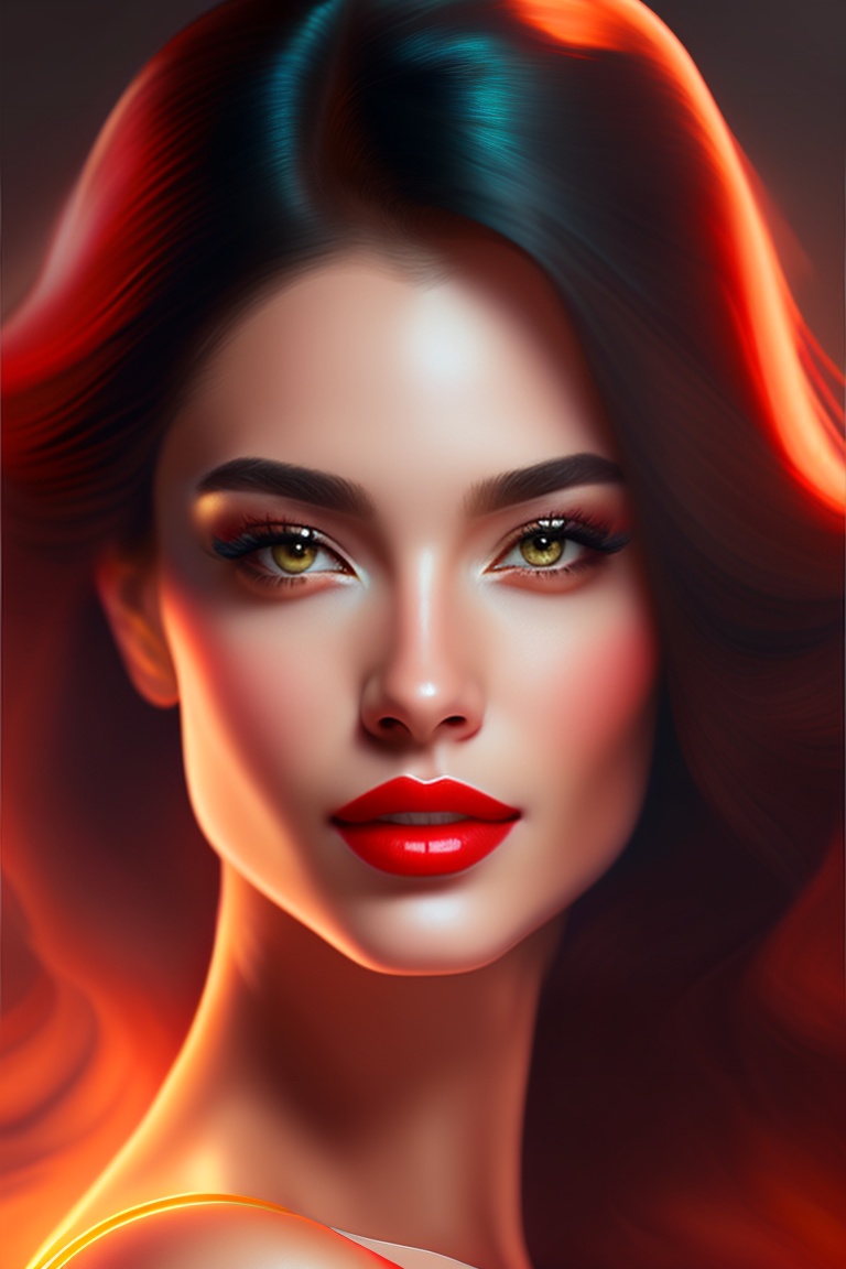 Lexica - A woman , full image , realistic ,8k quality ,lotus eyes ,red lips