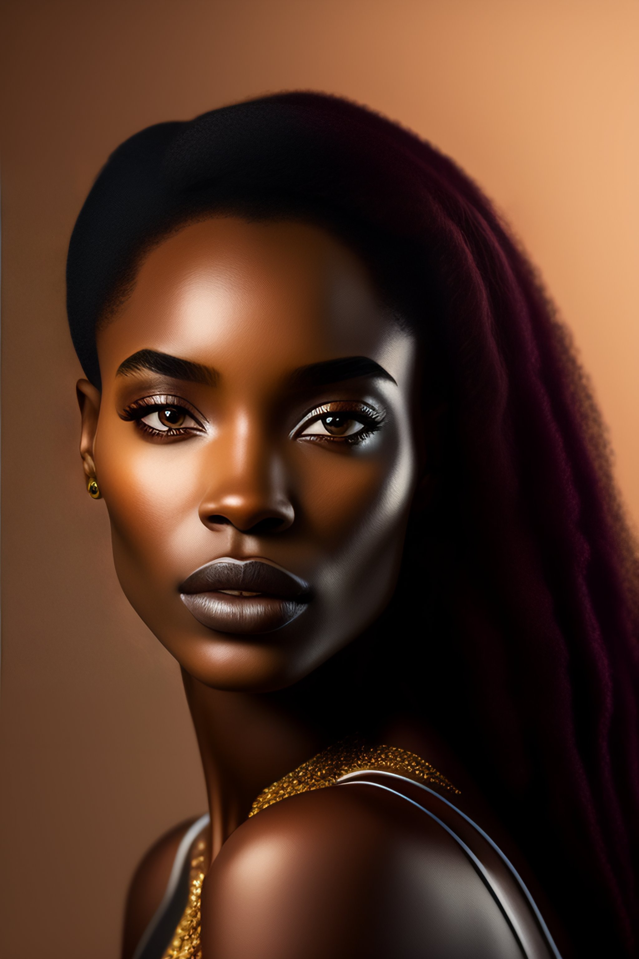 Lexica - Beautiful african young woman, headshot, portrait, studio ...