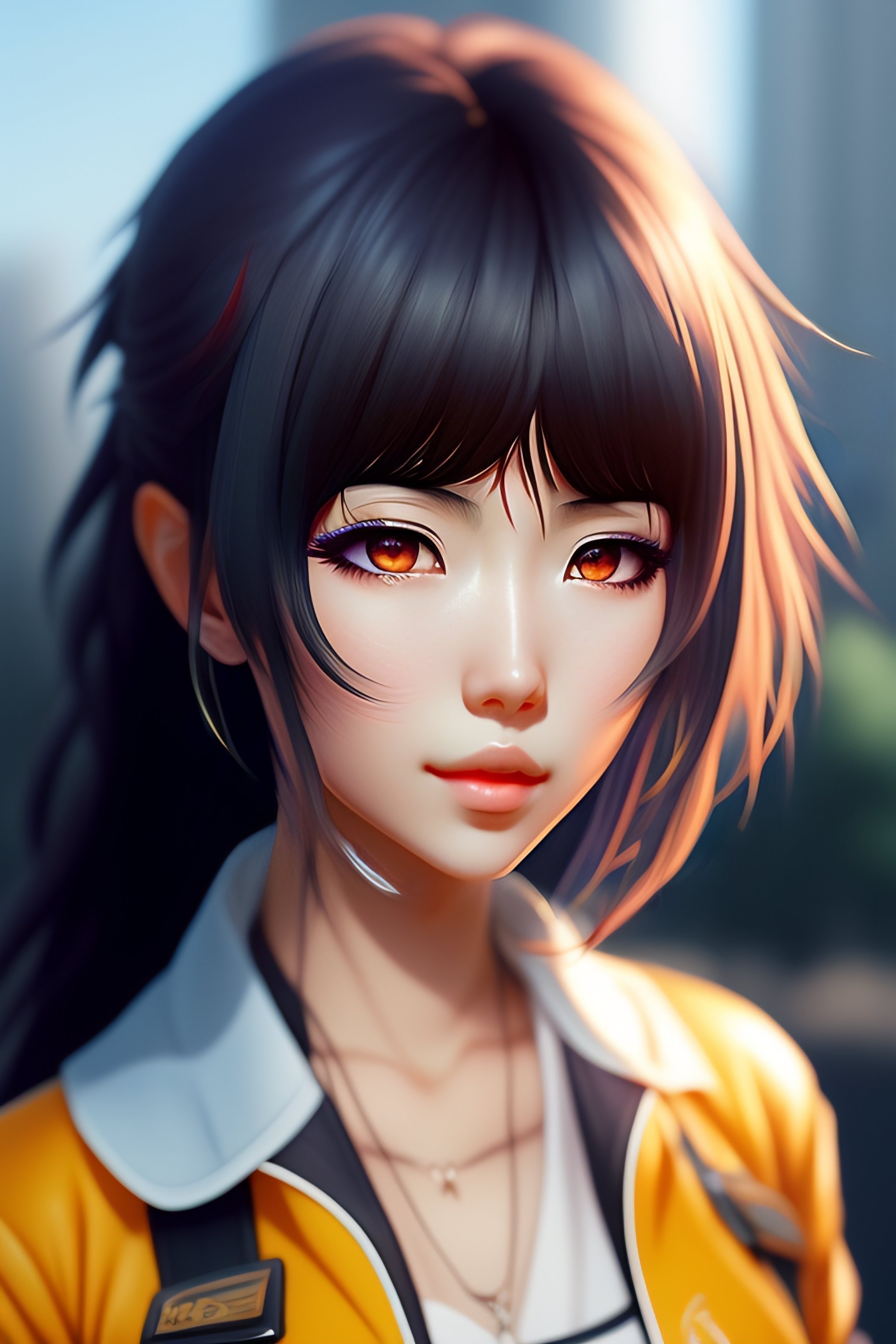 Lexica - Portrait of an anime character hyper realistic