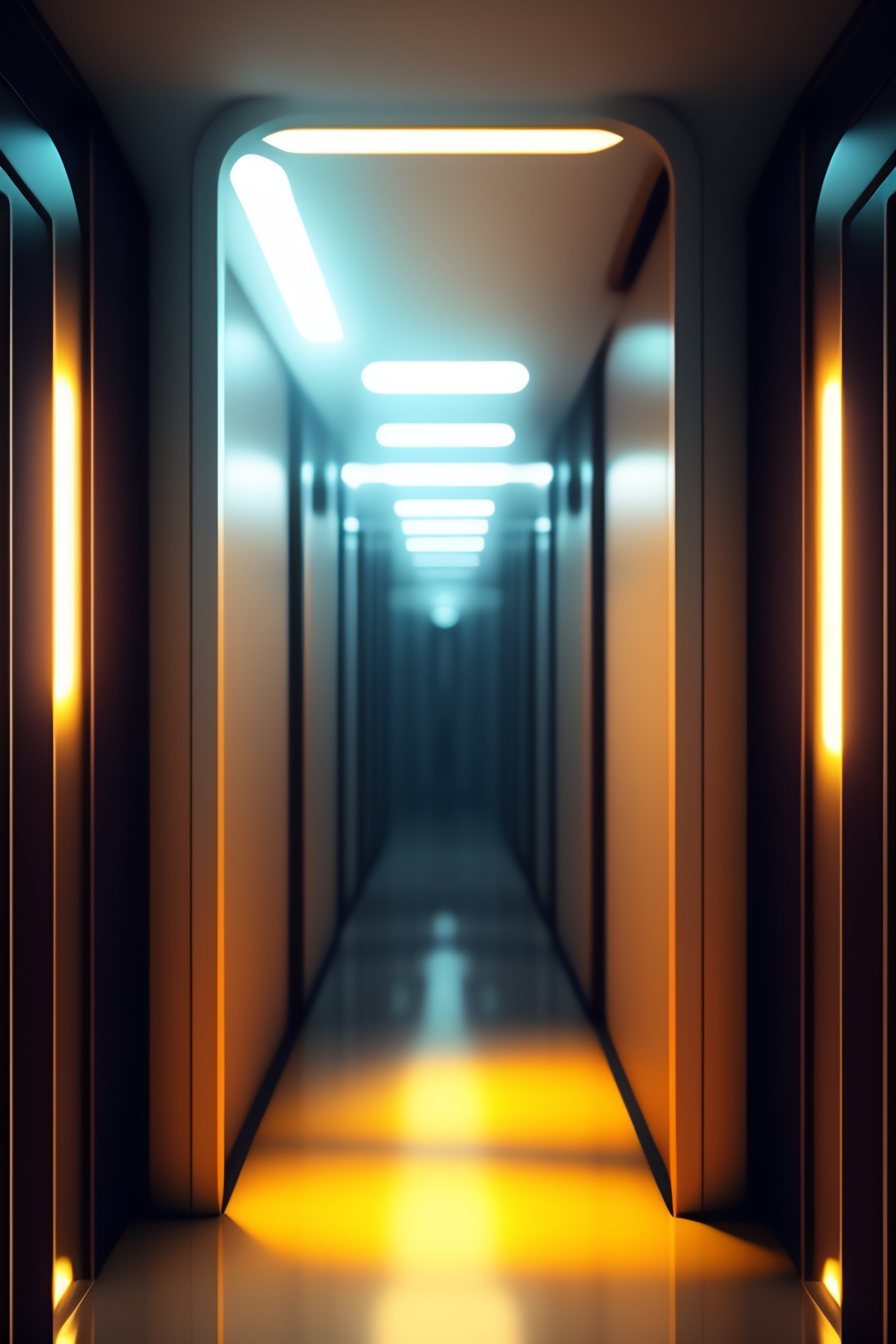 Lexica - A never ending futuristic hallway, masterpiece, trending in ...