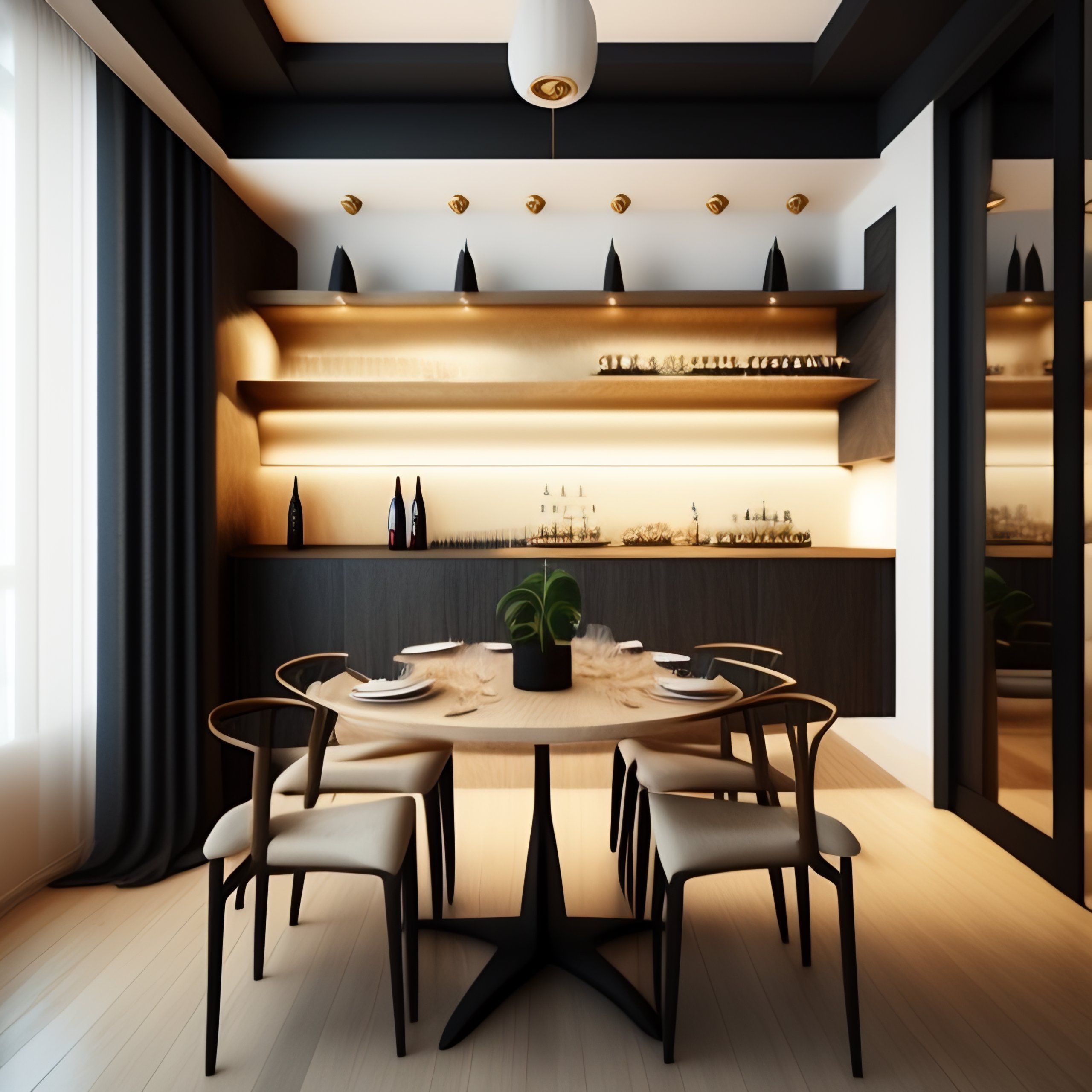 Lexica - Simple looks, restaurants interior, realastic