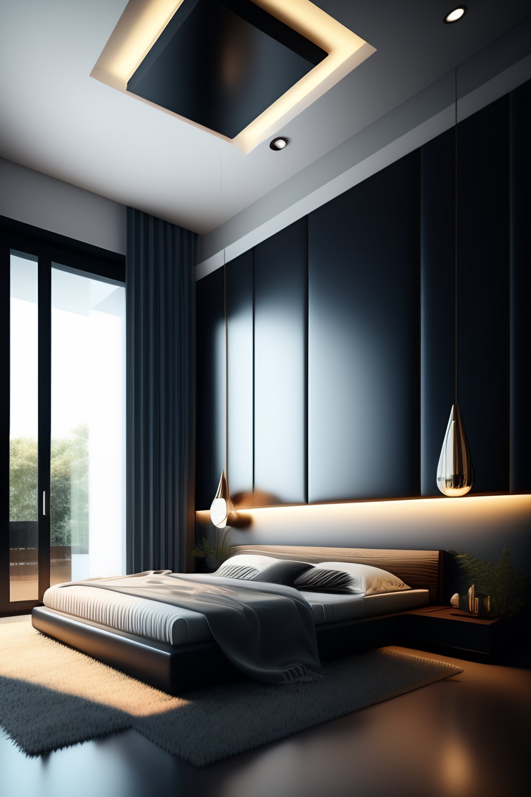 Lexica - Minimalist modern bedroom realistic