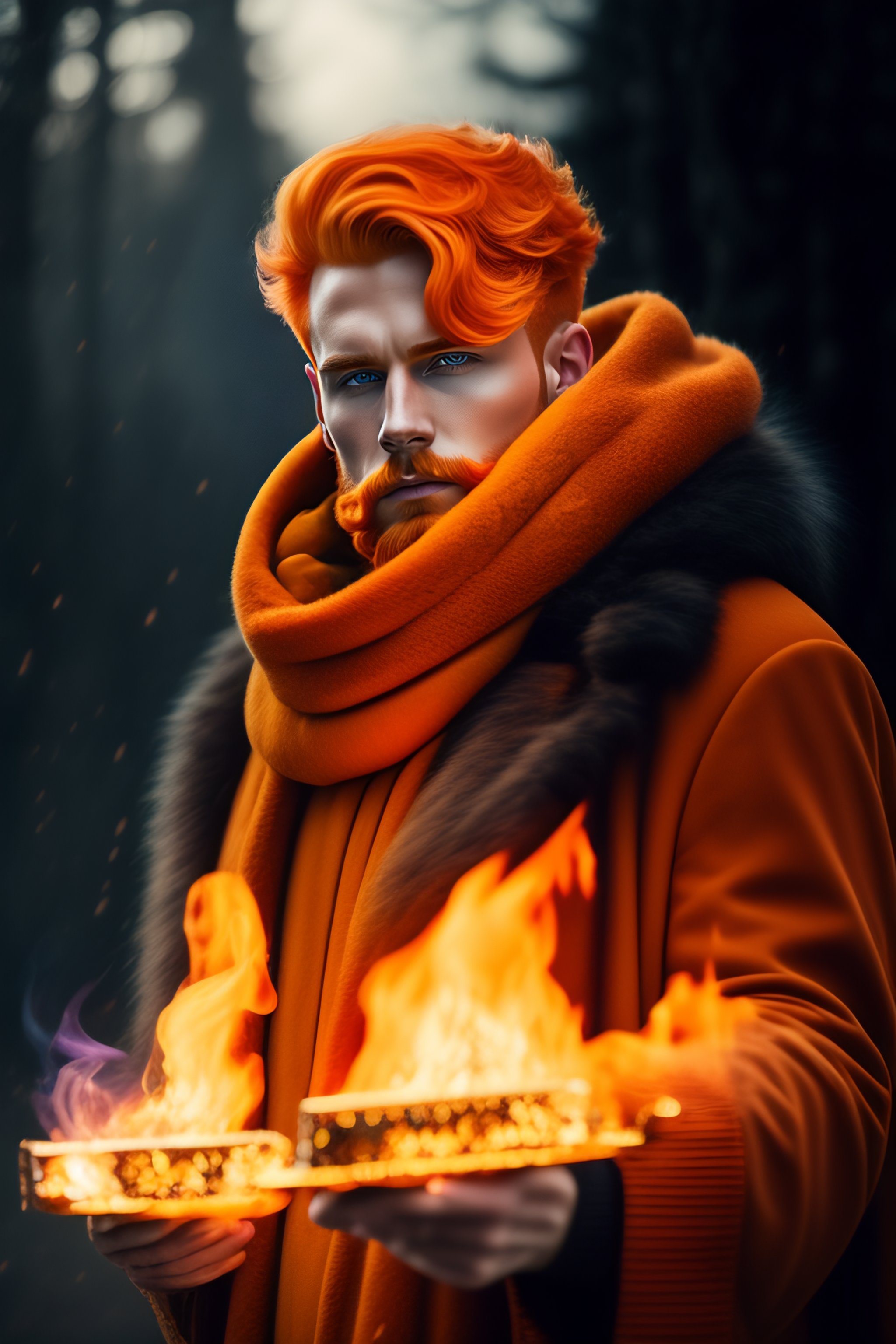 lexica-orange-haired-male-sorcerer-wizard-casting-spells-fire-prince