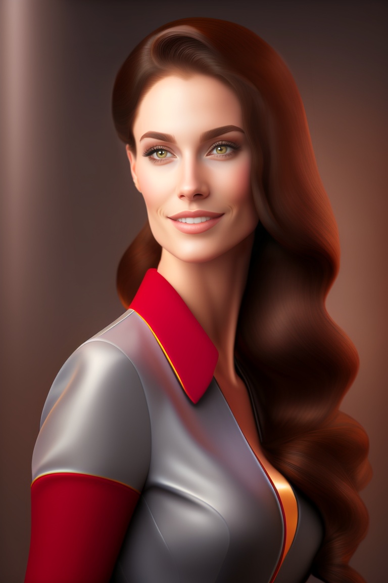 Lexica 33yearold woman, tall, brown hair, dressed in elegant sports