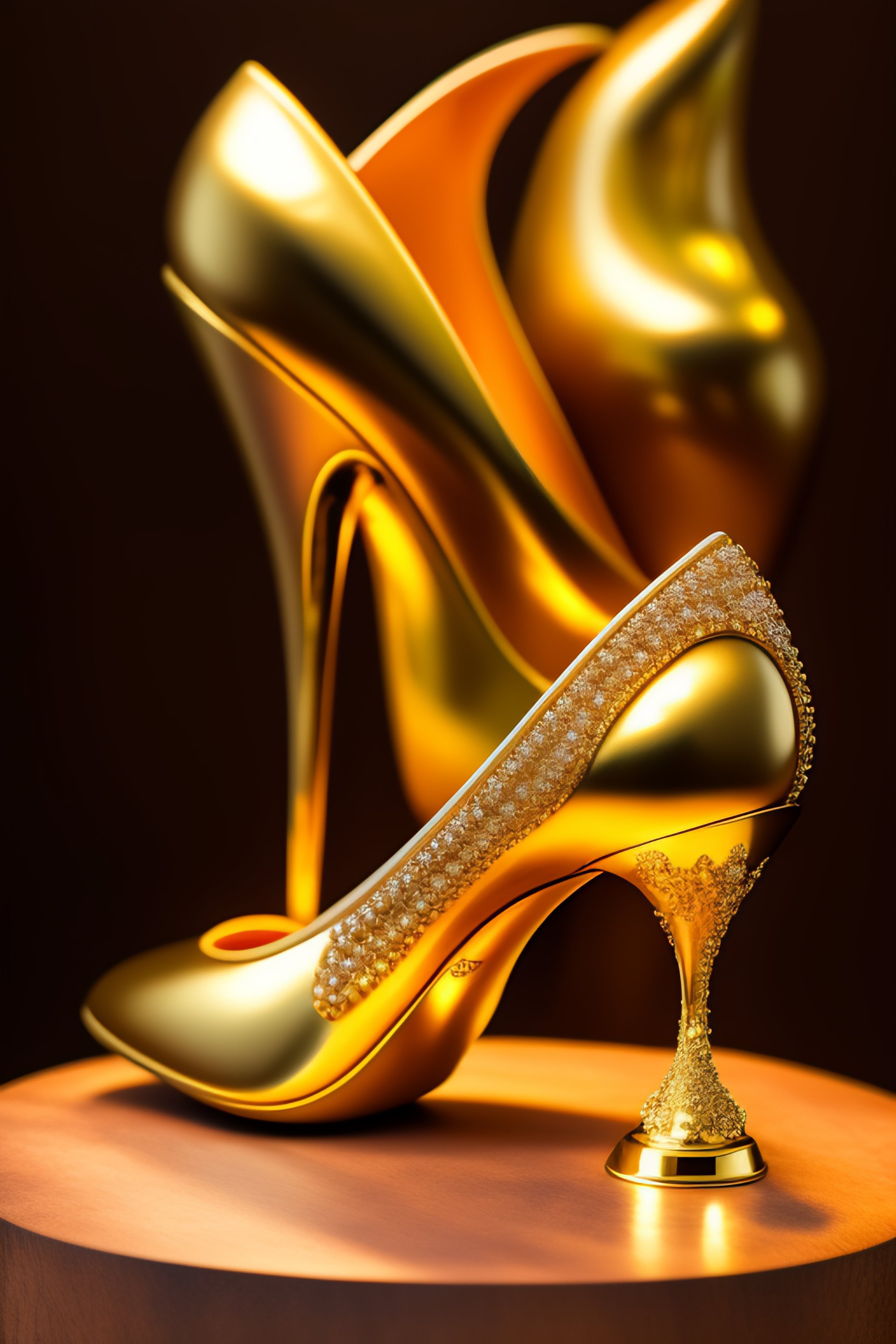 Gold bronze hot sale shoes heels