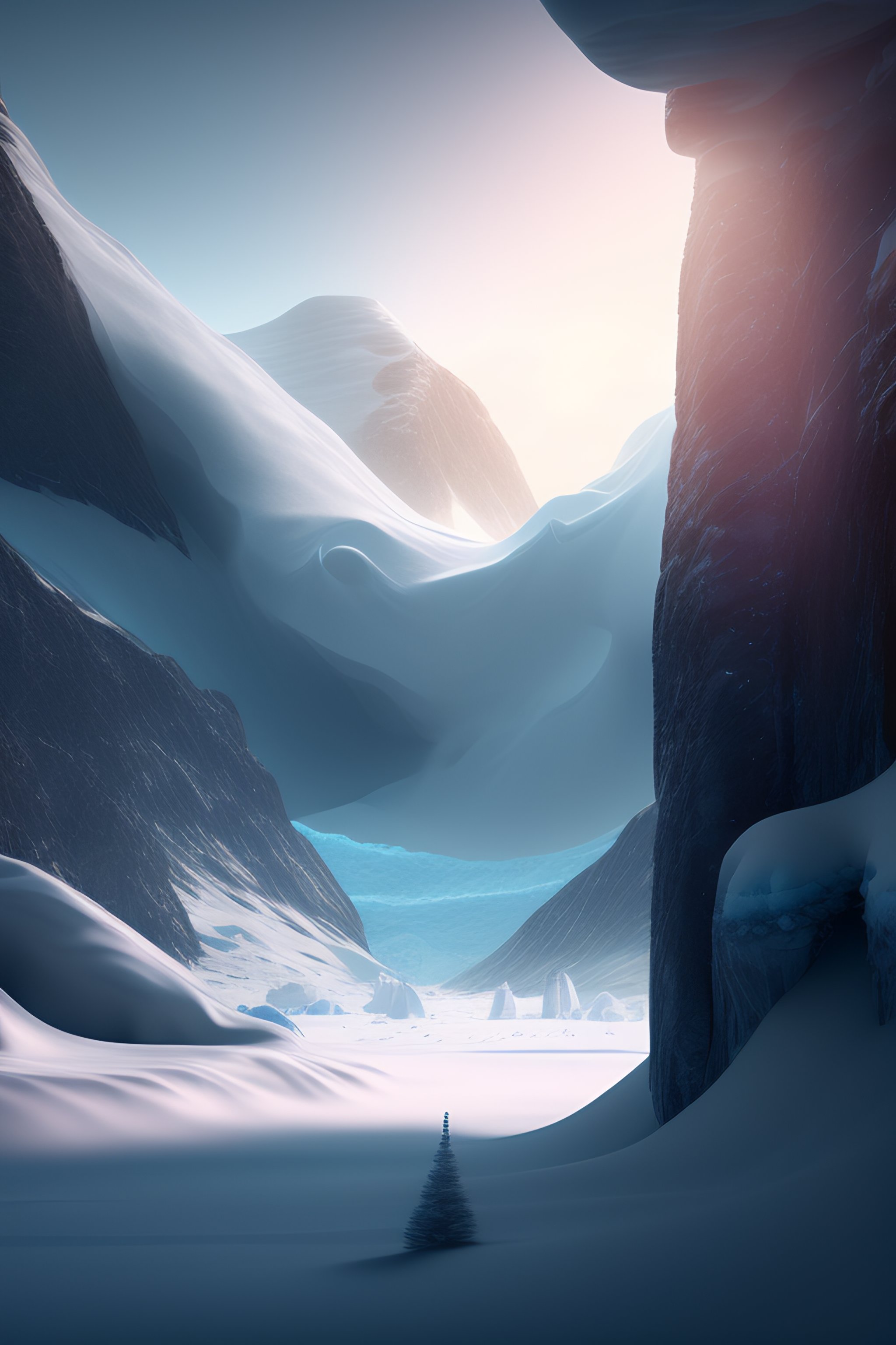 Lexica - Big room in arctic tundra style, hyper-detailed, sharp focus ...