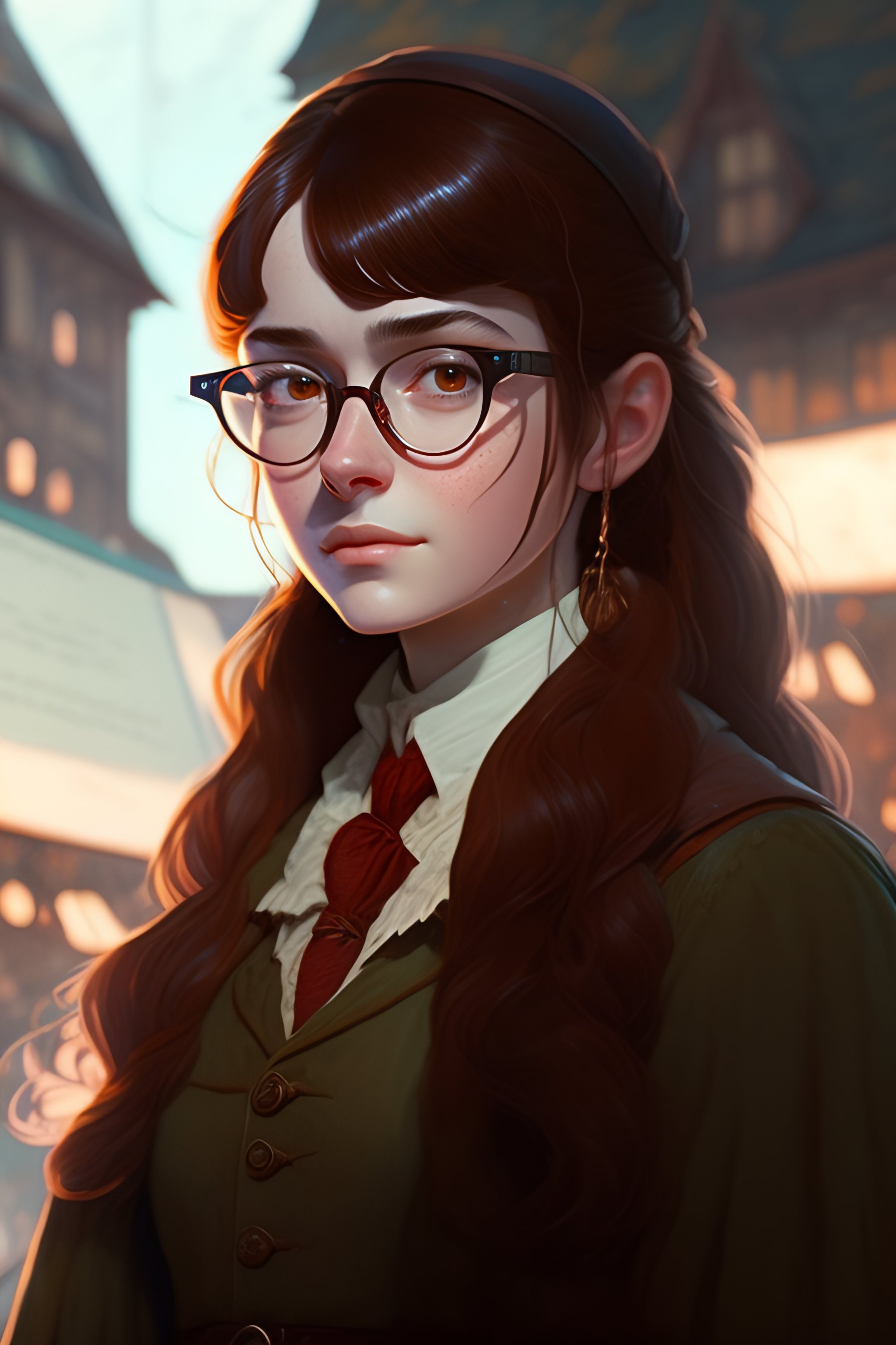 Lexica - (((((freckles))))) wearing spectacles Renaissance reporter ...