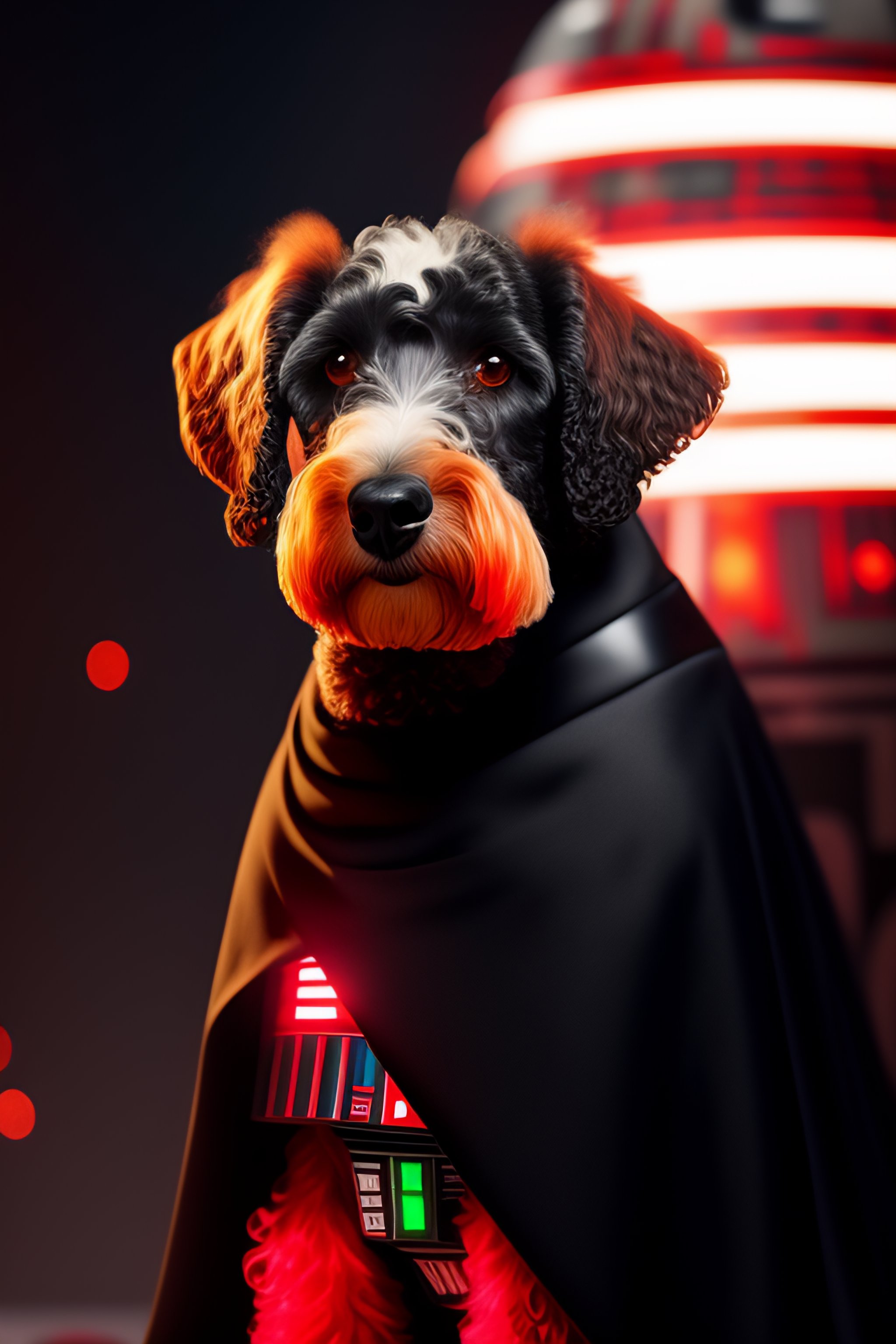 Lexica Star Wars scene artificial intelligence a Bedlington Terrier