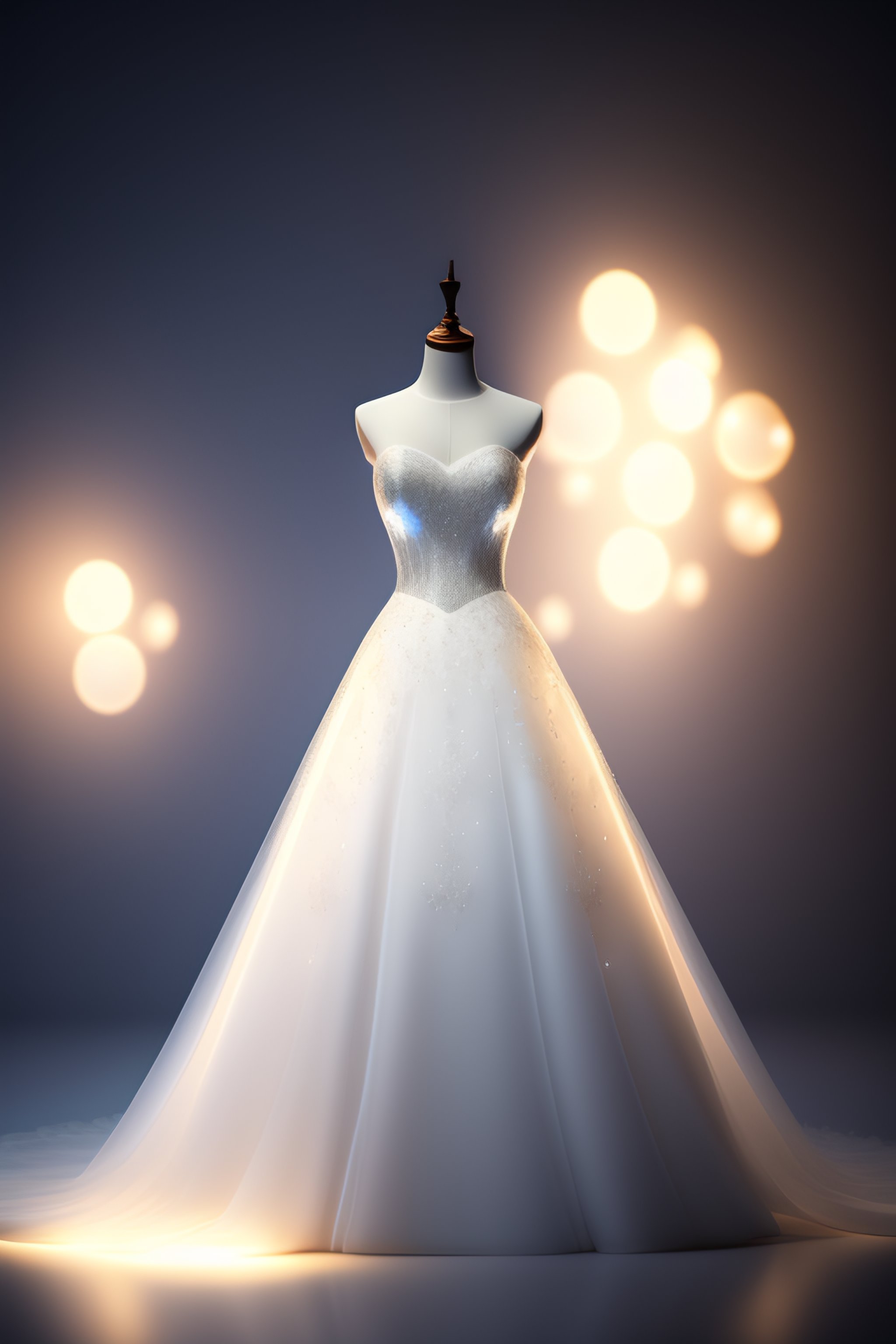 Lexica - 3D rendering of A super gorgeous and beautiful wedding dress ...
