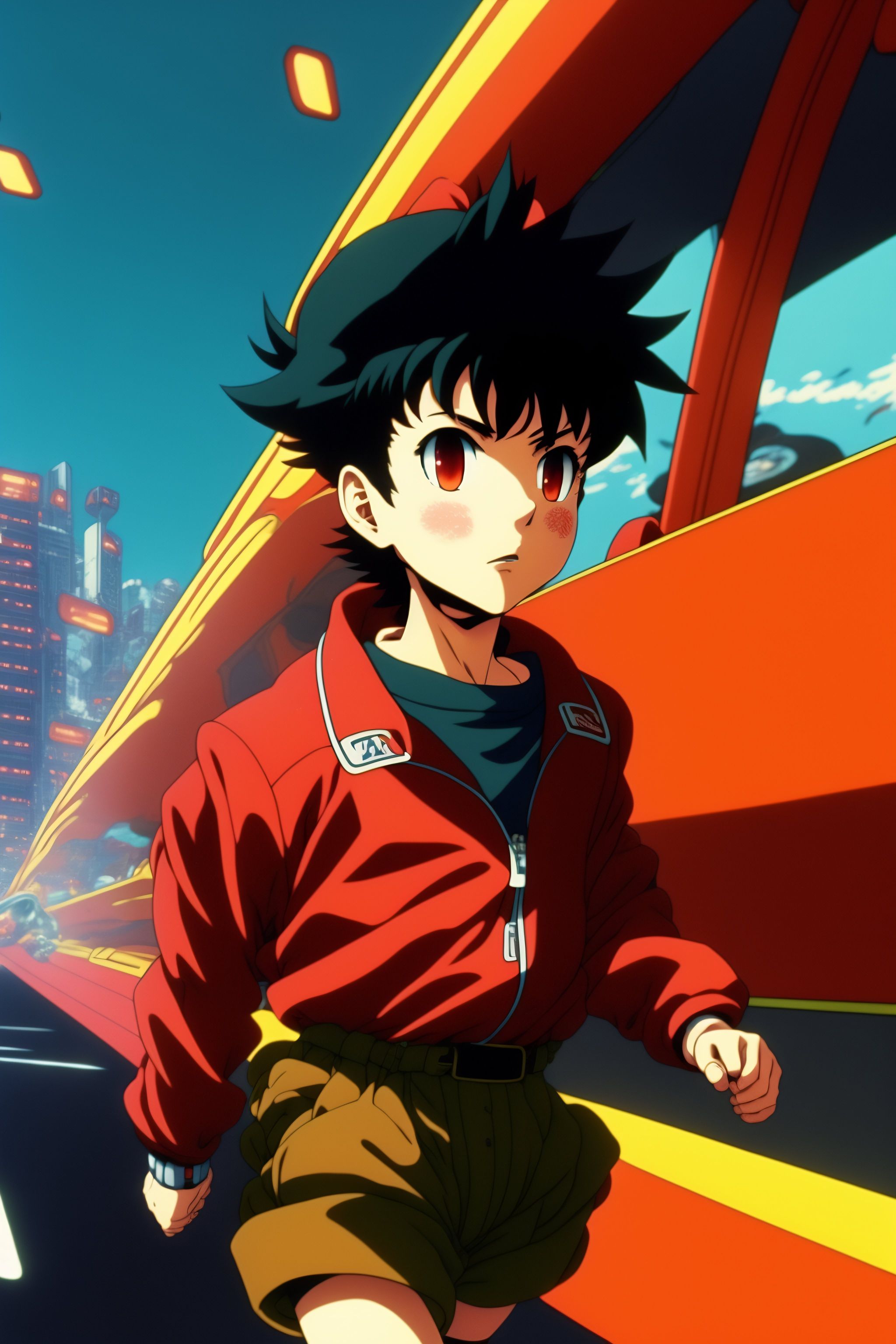 Lexica - Vintage anime screenshot from Akira, 90’s anime aesthetic. A ...