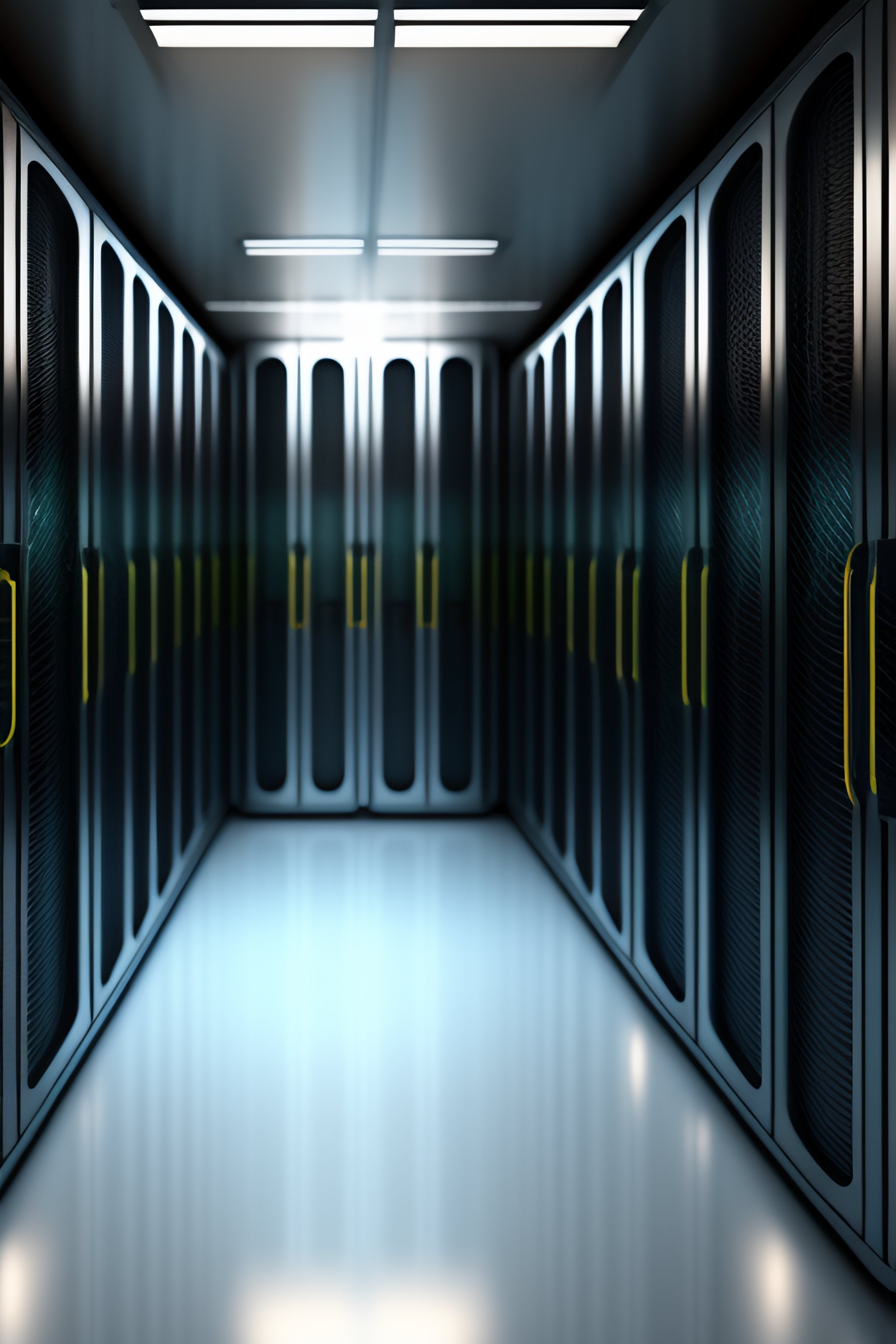 Lexica - Datacenter full of servers in a brick-walled garage