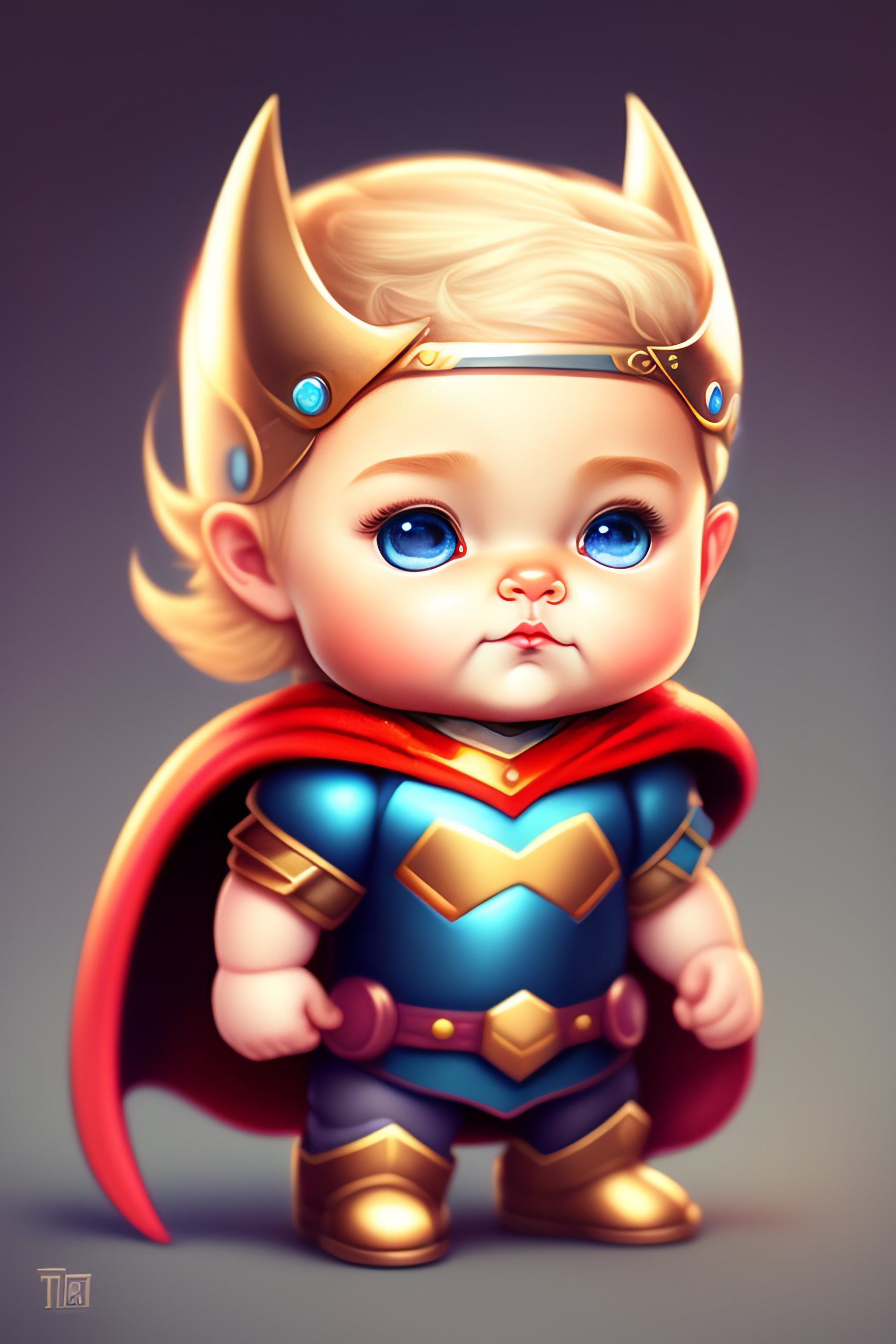 Lexica - Cute and adorable cartoon thor baby, fantasy, dreamlike,  surrealism, super cute, trending on artstation