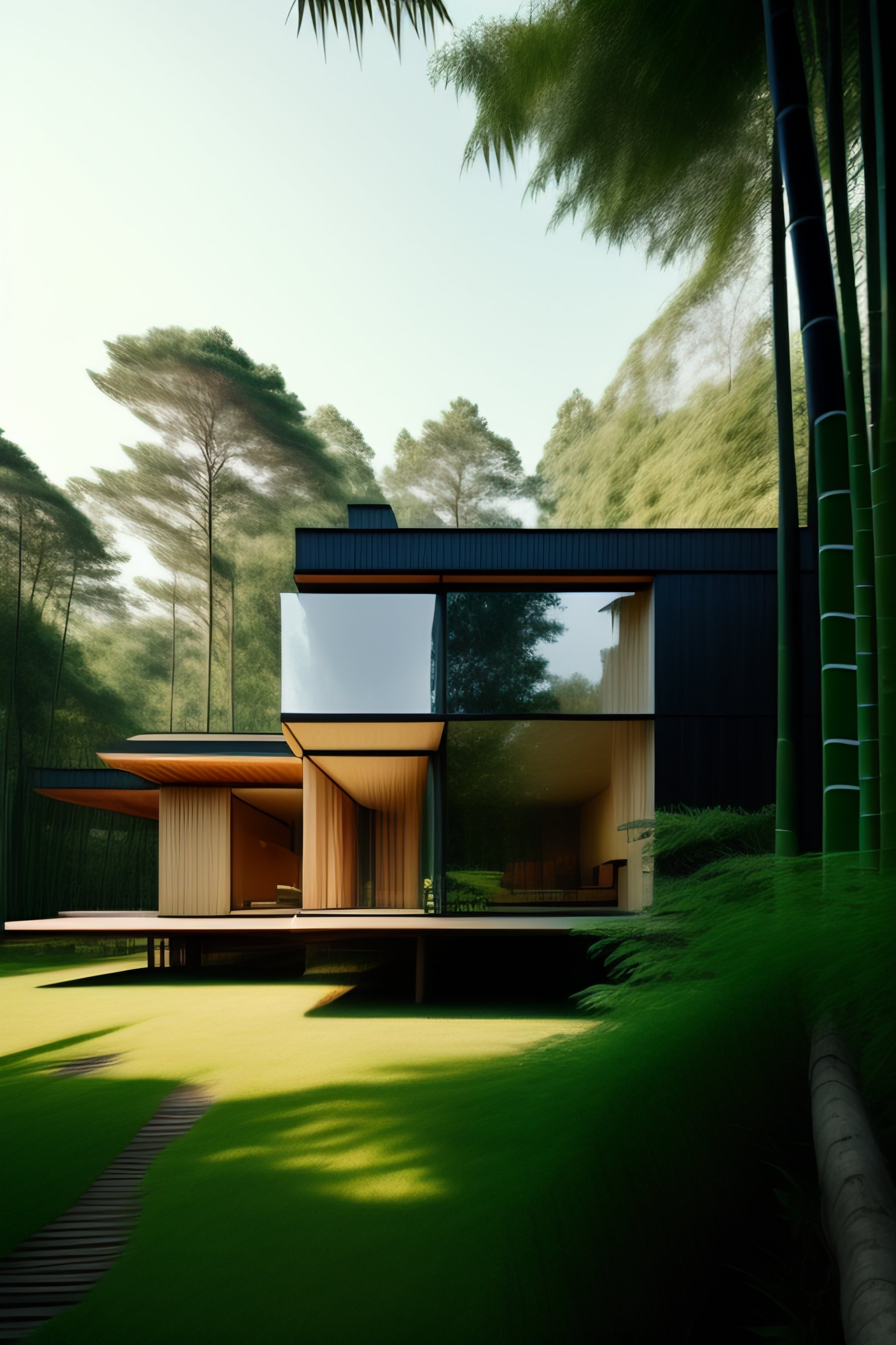 Lexica - A modern house in a bamboo forest