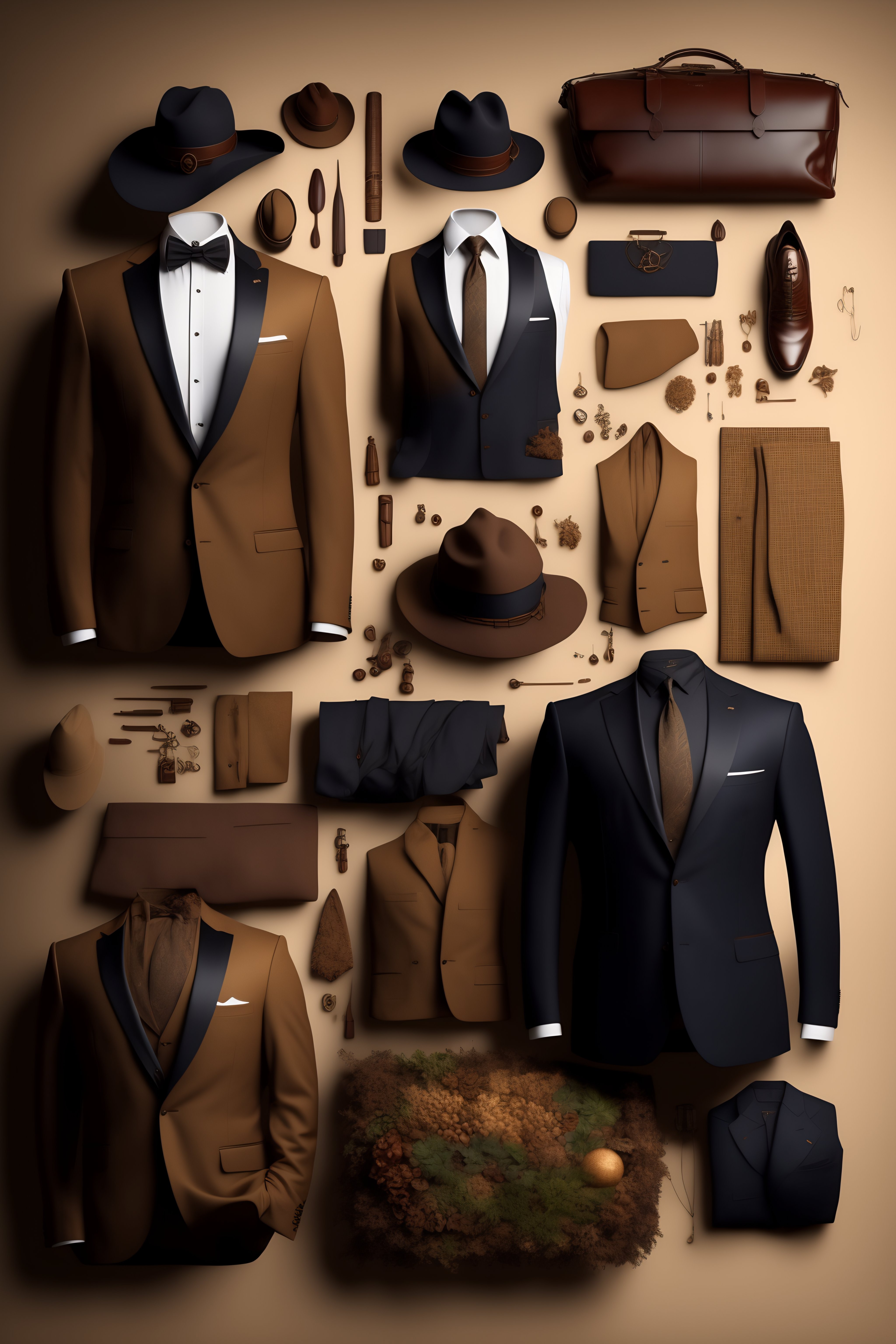 Lexica - [2-piece suit], Costumes and props, Knolling, Knolling layout ...