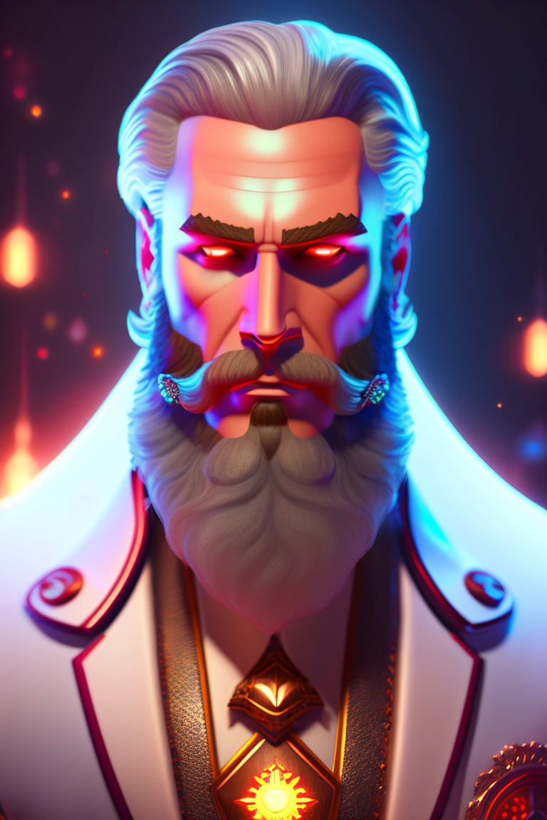 Lexica - Close portrait of elegant men long beard red eyes person in ...