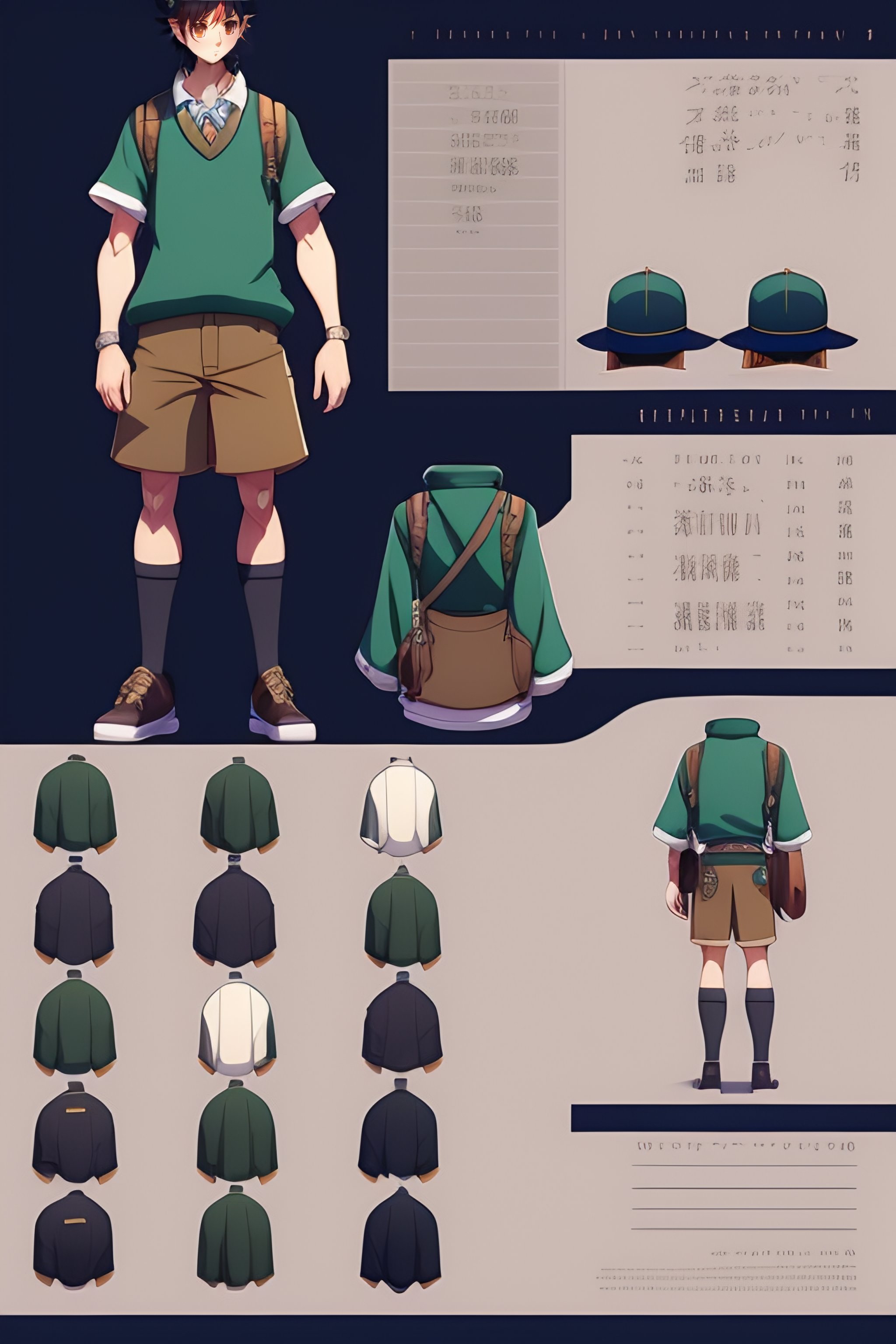 anime character design sheet