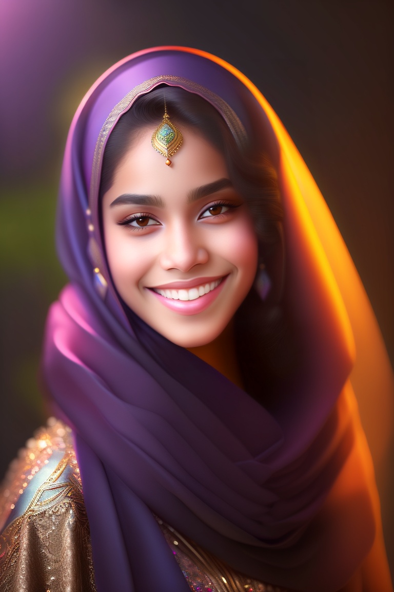 Lexica Portrait Of A Uniquely Pretty 20 Year Old Muslim Girl Beautiful Joyous Smile Pixie