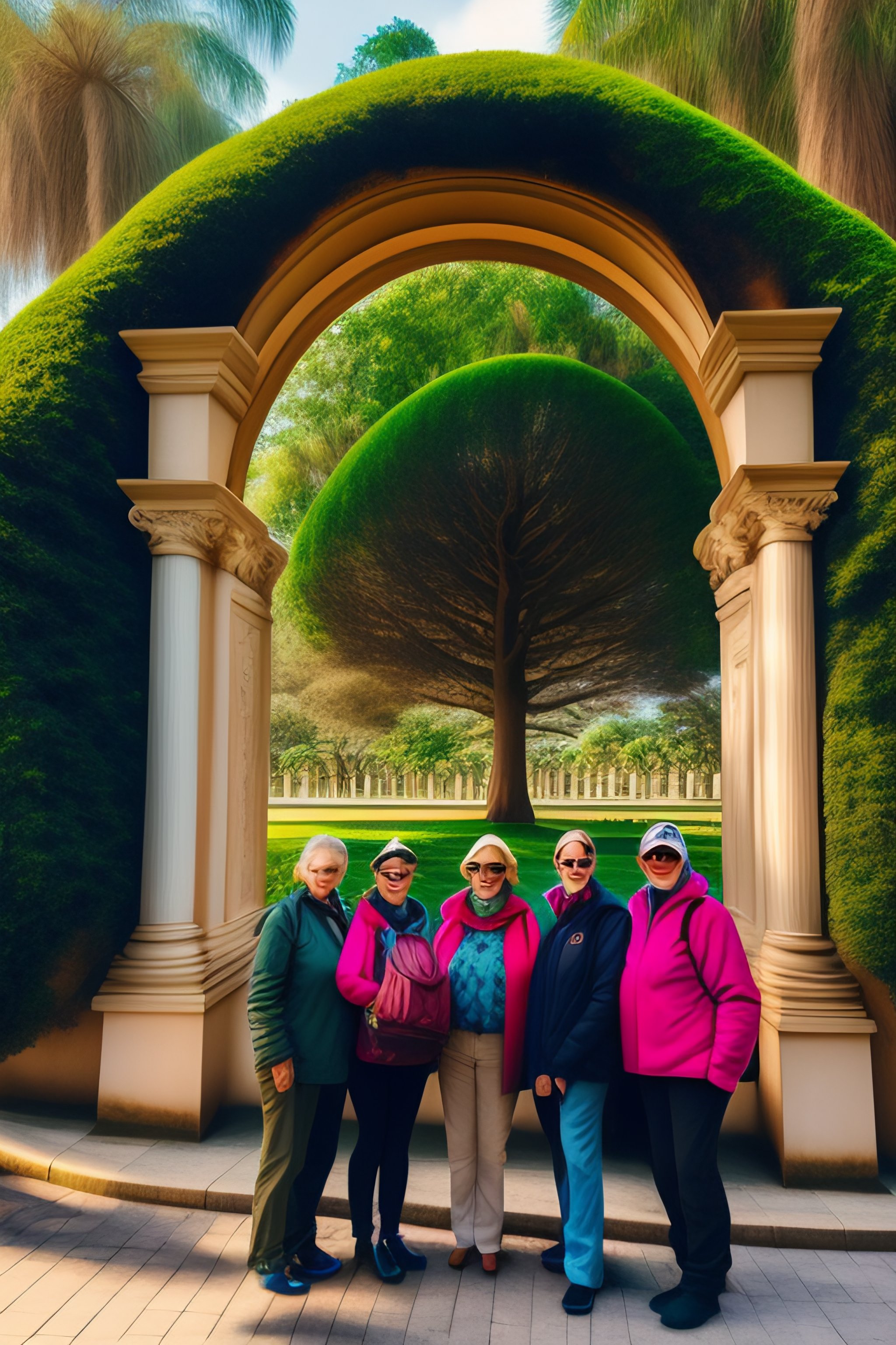 Lexica - Tourists in front of the oldest tree
