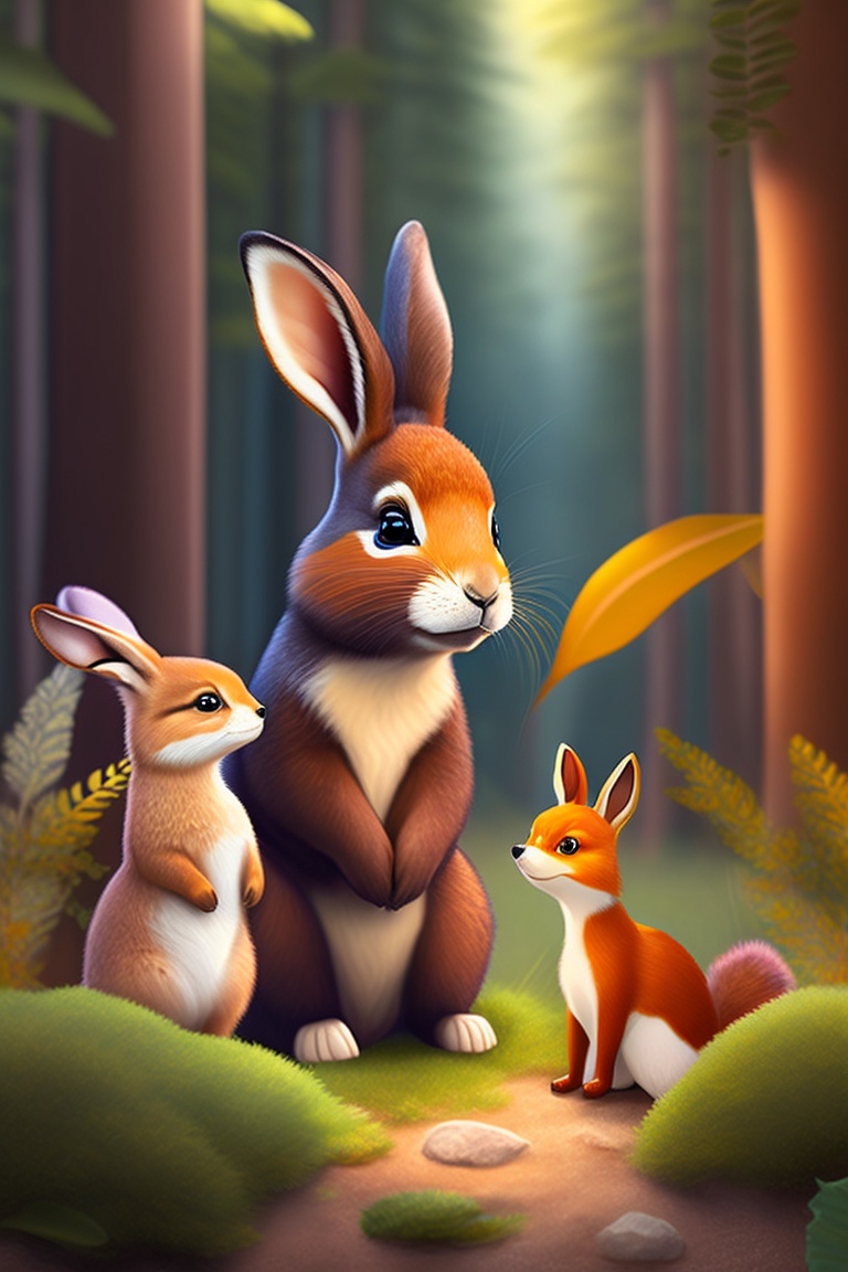Lexica - In a magical forest, there lived four animal friends: Riley ...