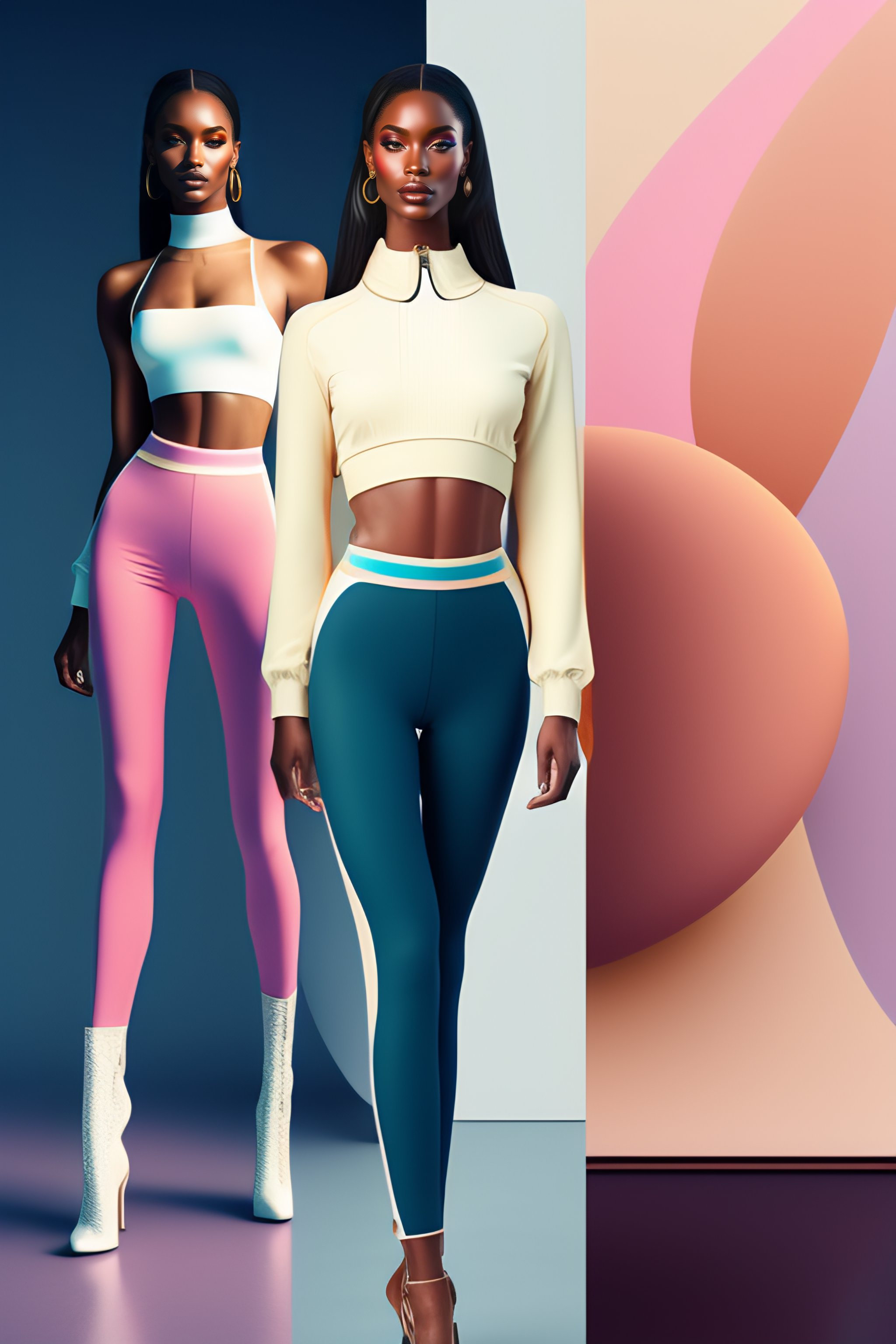 Lexica - Create a feminine, abstract 3D design using a soft color