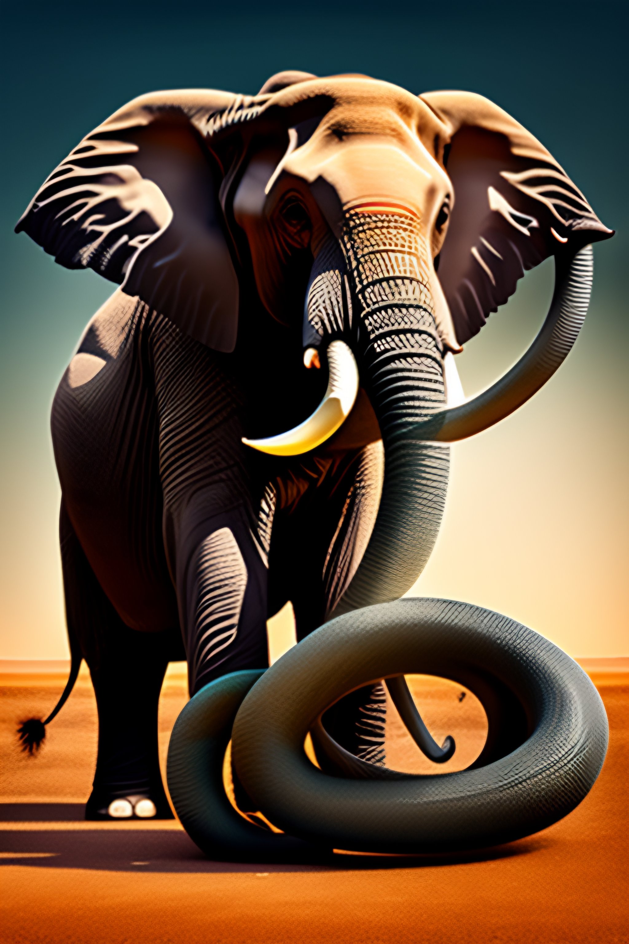 Snake Eating Elephant