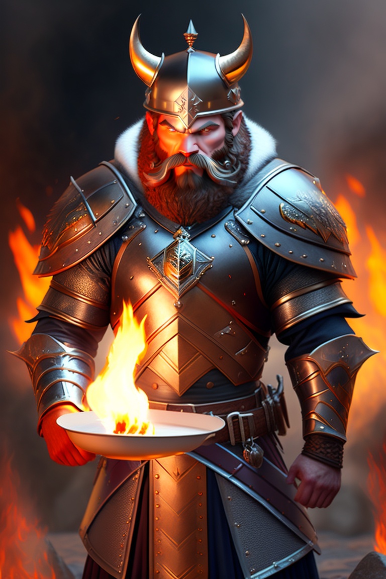 Lexica - Medieval fantasy soldier with plate armor, beard, demonic ...