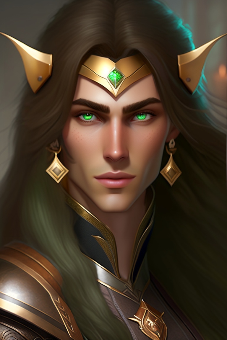 Lexica - A battle mage of dark elf decent. Green eyes, long pointed ...