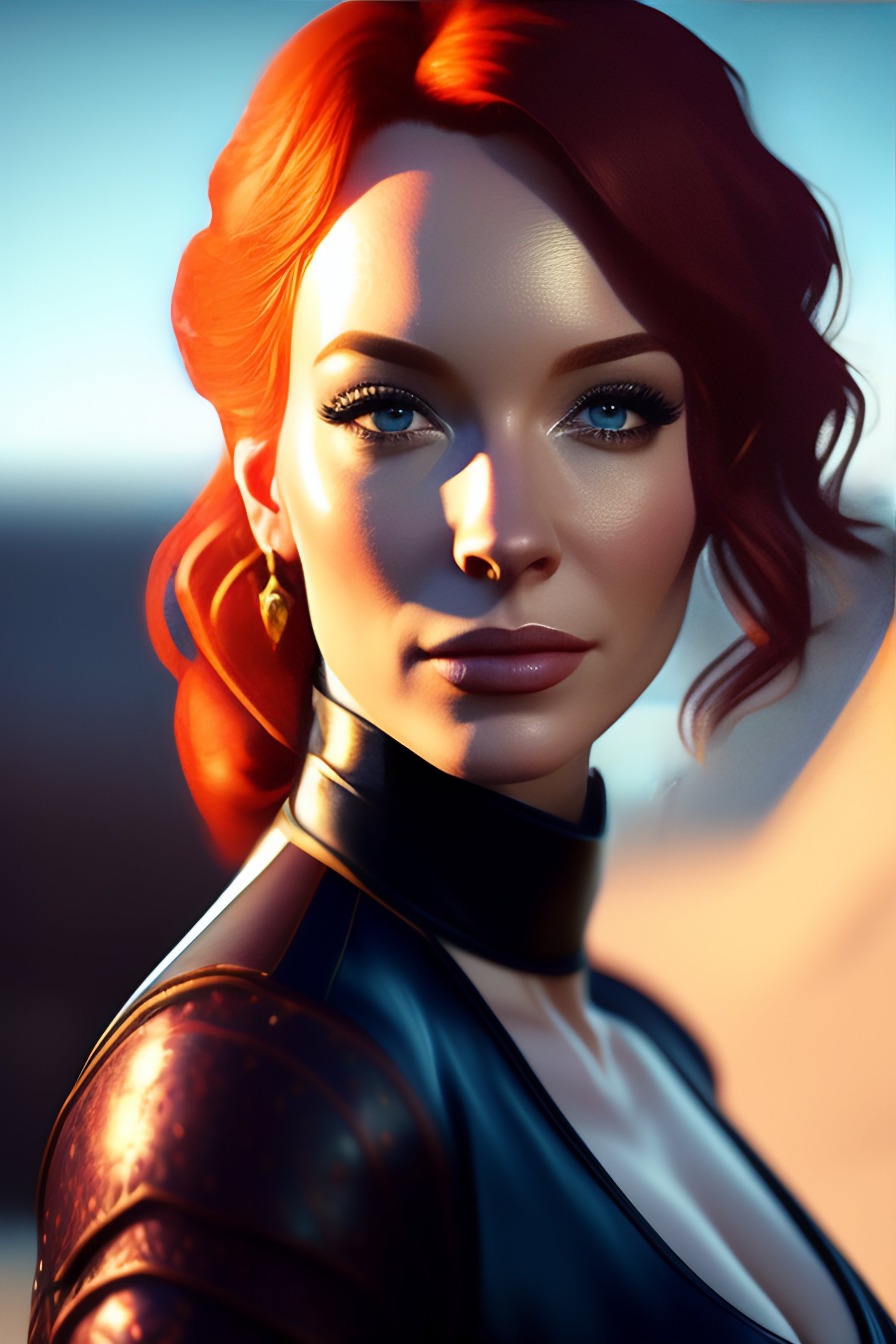 Lexica - A gaming screenshot portrait still of christina hendricks in ...