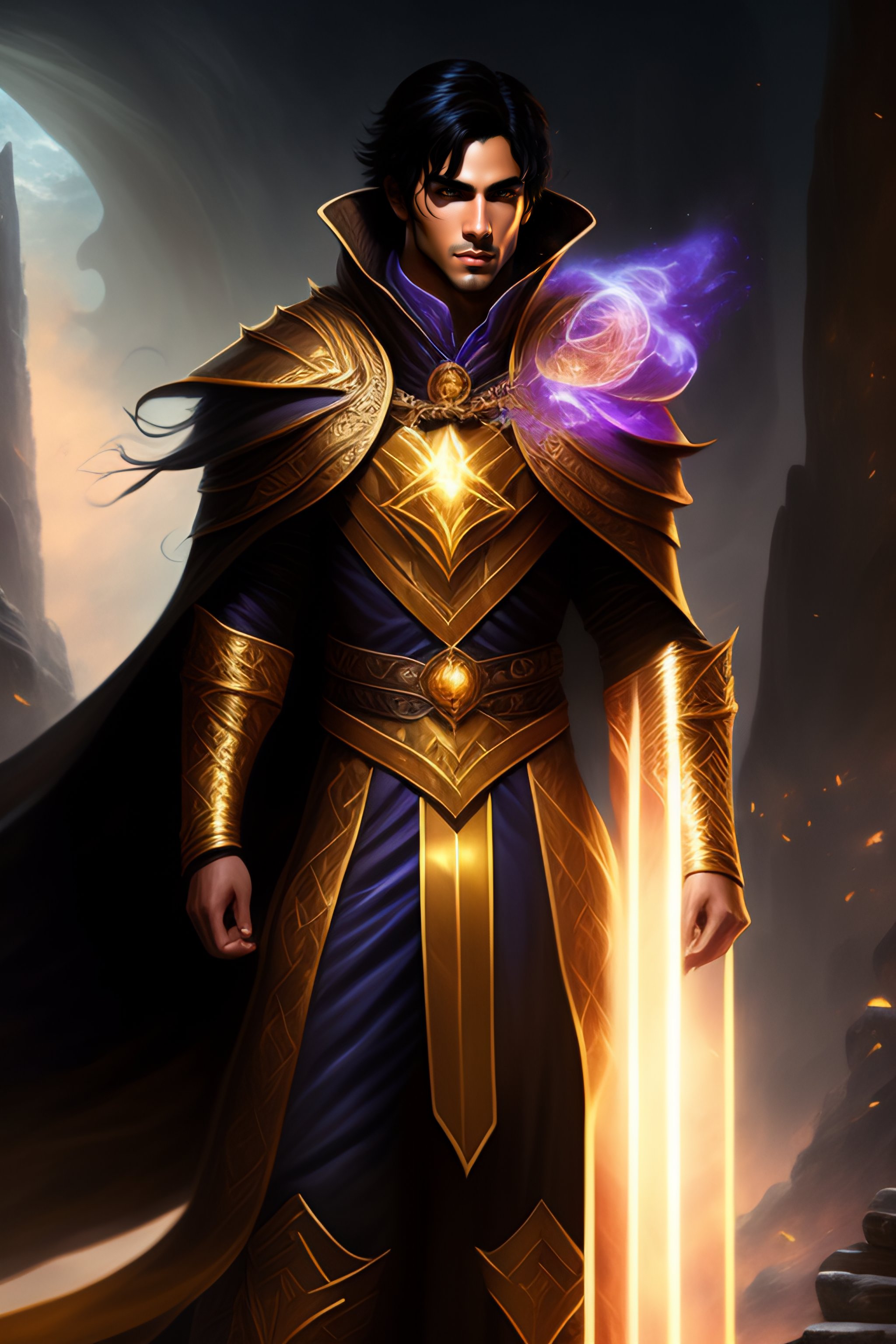 Lexica - Magic the gathering, Planeswalker, Black hair, Black and Gold ...