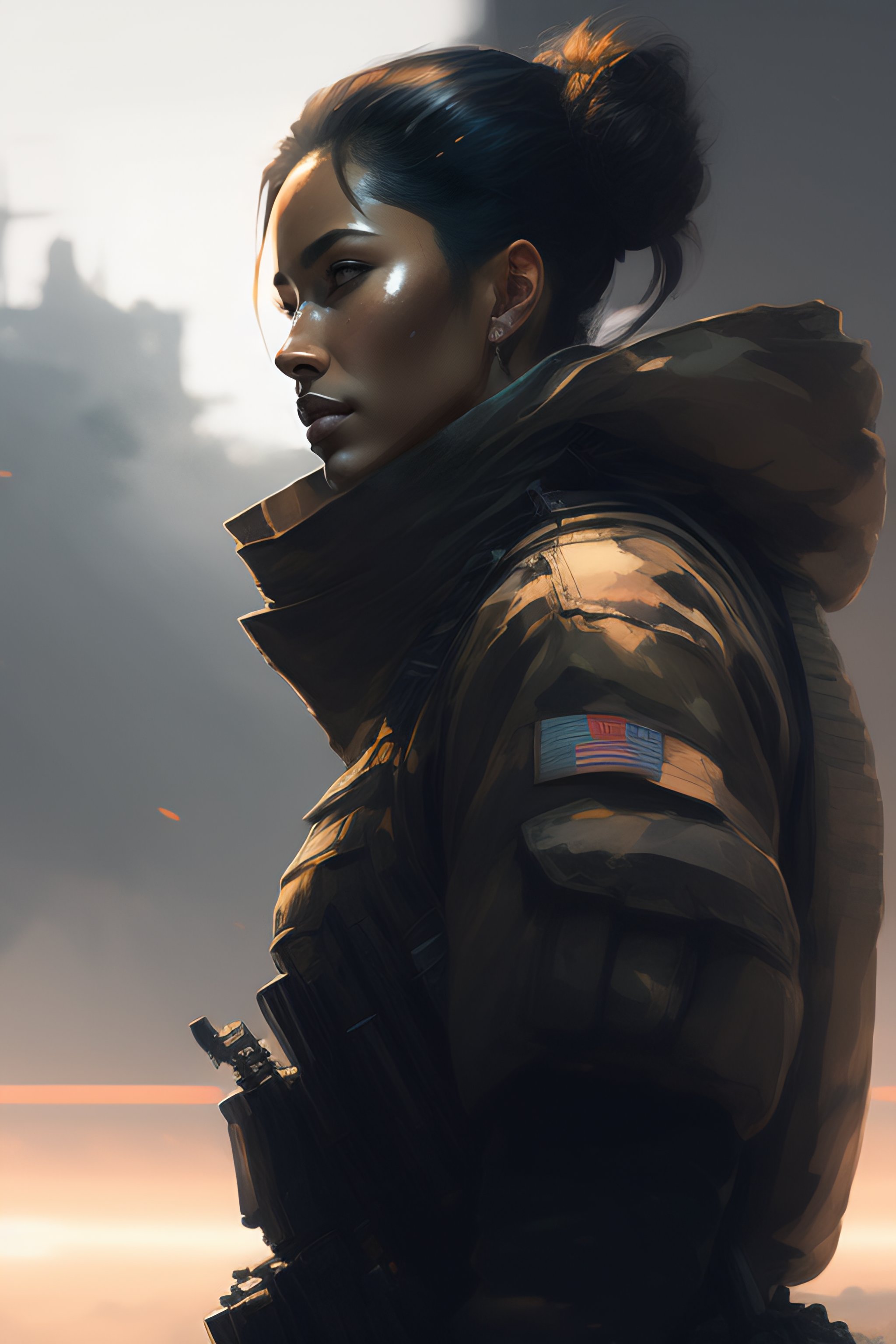 Lexica - Portrait of war veteran, dramatic lighting, illustration by ...