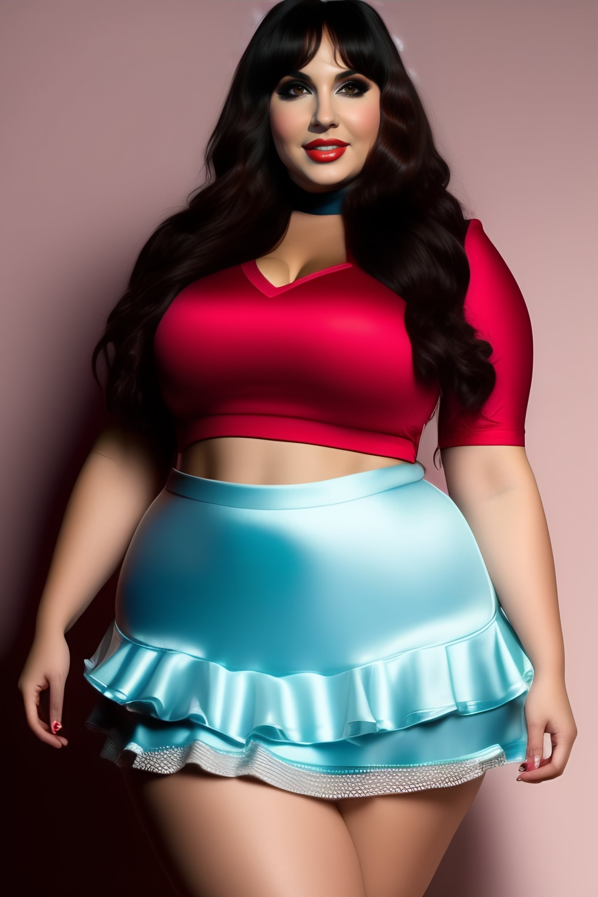Lexica Bailey Jay Plus Size Mini Skirt Model